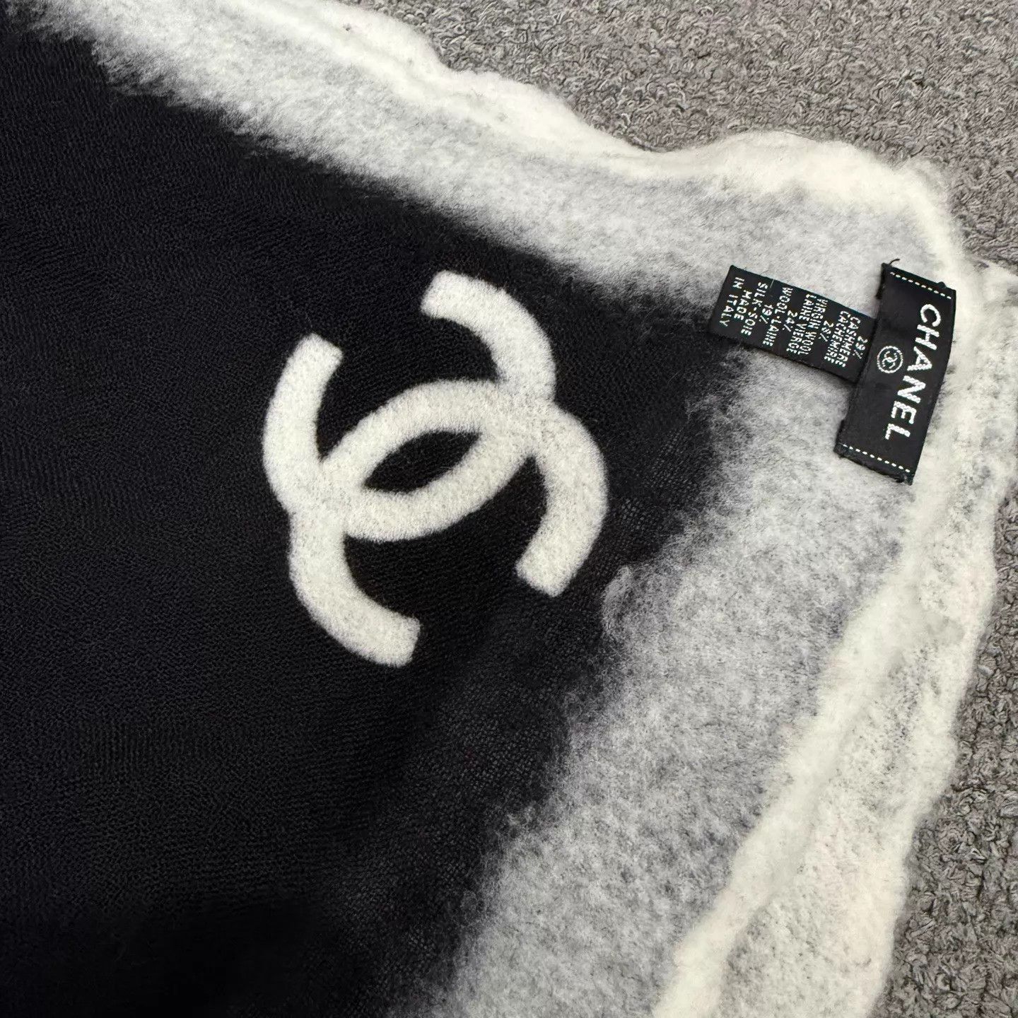 Chanel Chanel Black Scarf 155x200cm 99 New Size ONE SIZE - 3 Thumbnail