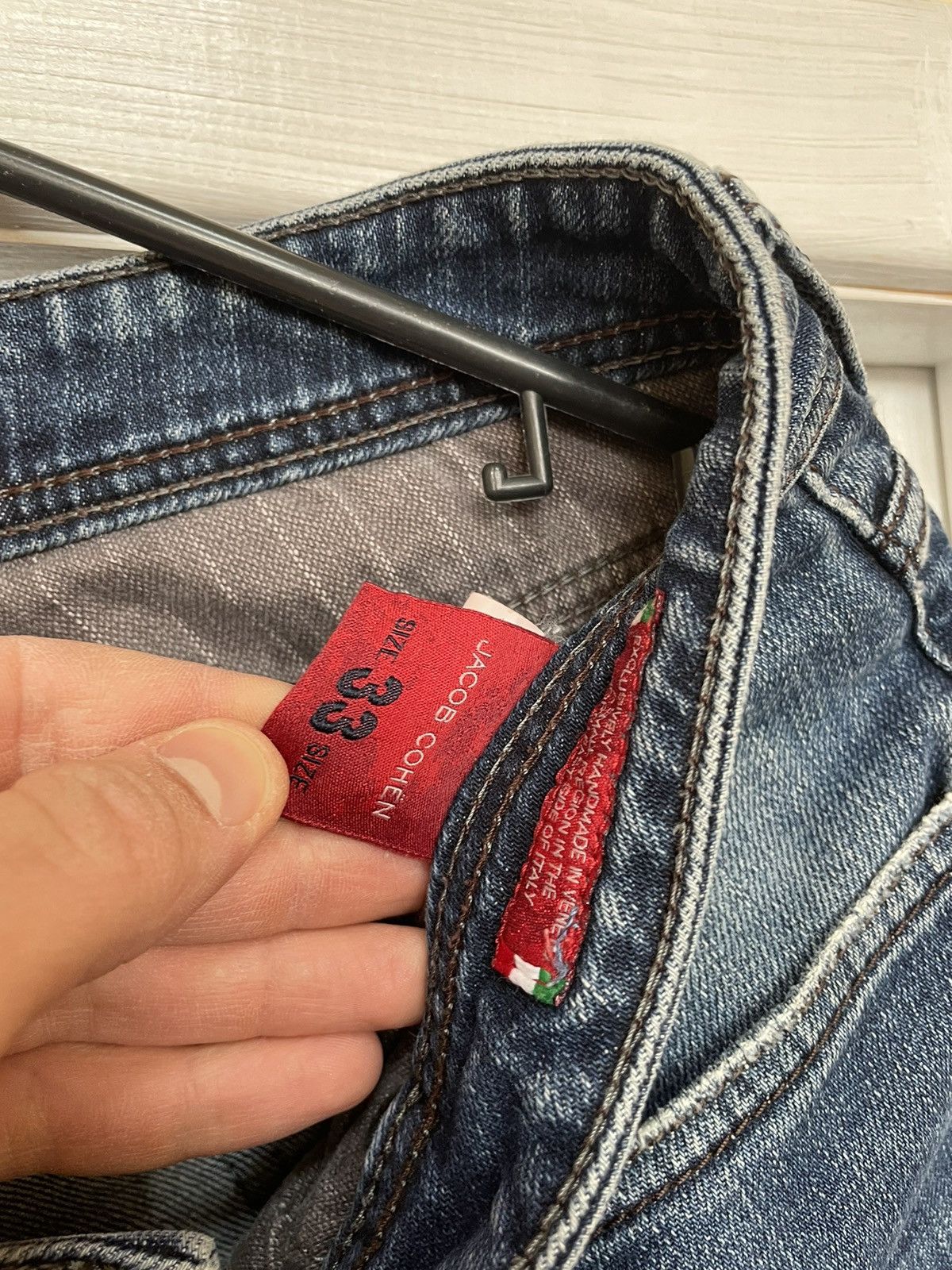 Jacob Cohen × Jean × Vintage Vintage Jacob Cohen Rare Faded Fly Button Jeans Denim Pants Size US 33 - 3 Thumbnail