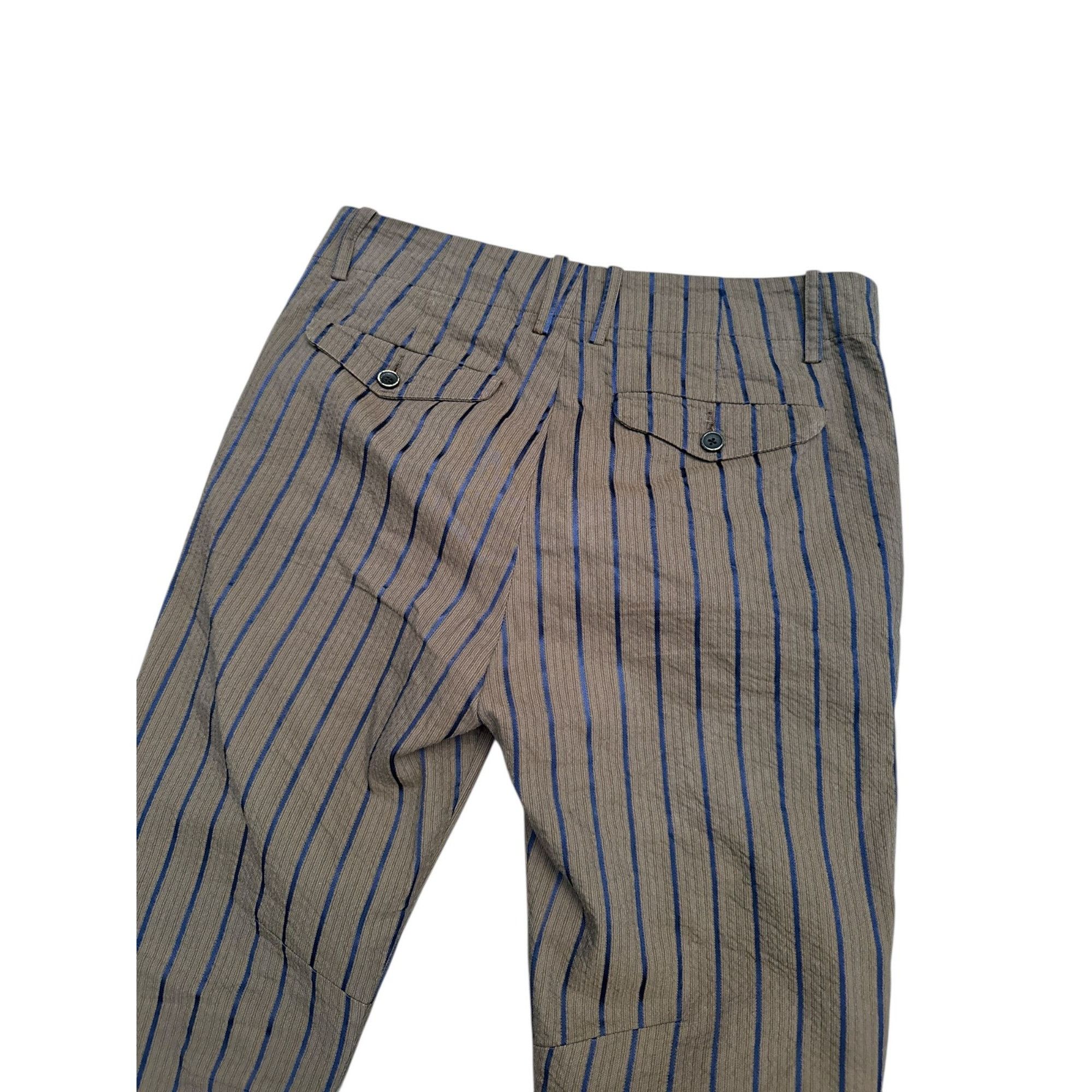 Uma Wang Brown Striped Pants Size US 32 / EU 48 - 4 Thumbnail