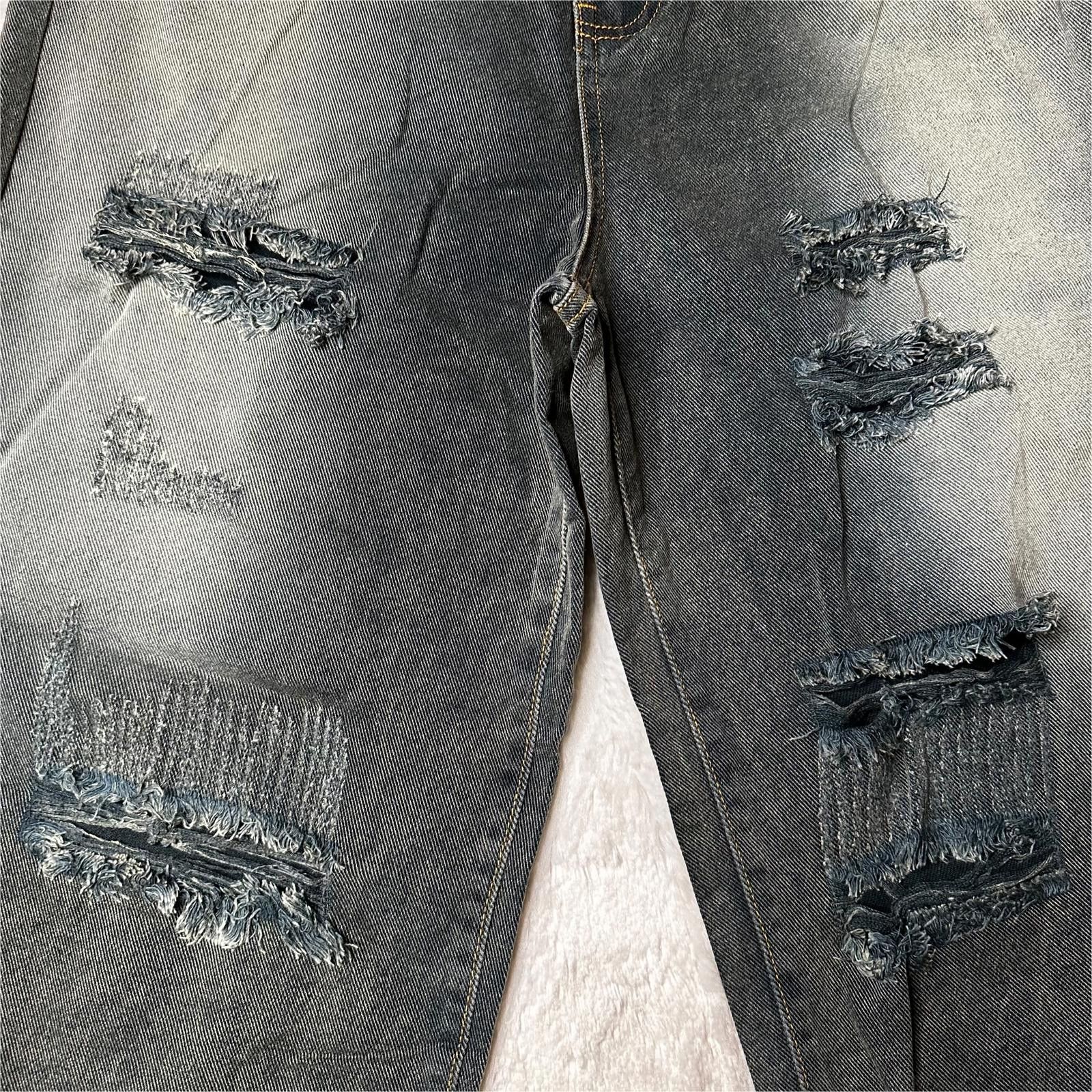 Designer NEW POL Wide Leg Distressed Jeans Vintage Wash Women’s S Size 28" / US 6 / IT 42 - 4 Thumbnail