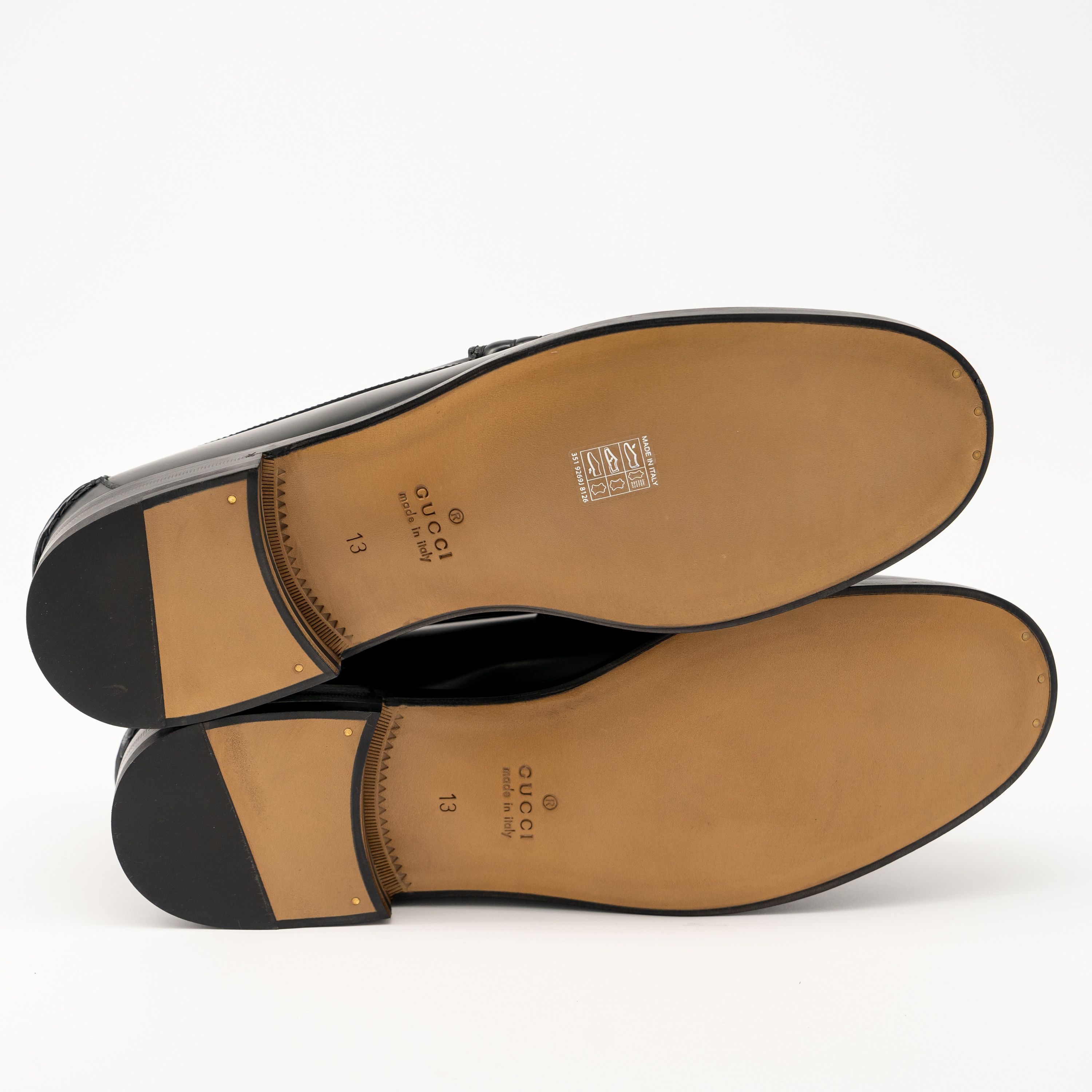 Gucci 13G 13.5 US Gucci Tassel GG Black Beige Loafers Leather Size US 13 / EU 46 - 5 Thumbnail