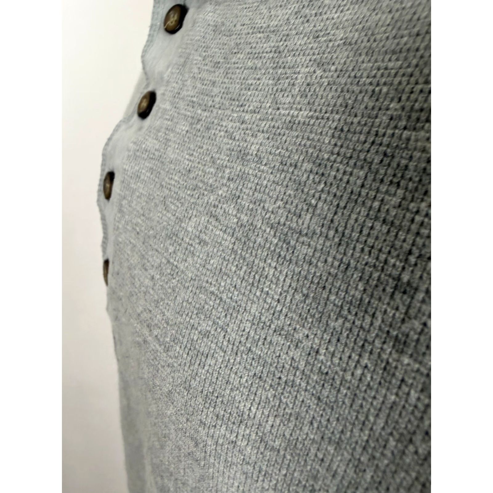 Vintage VINTAGE 90s Waffle-Knit Shirt Men Medium Heather Gray Cotton T-Shirt Outdoor Grunge Hipster 90s Mens Middle Age? Size US M / EU 48-50 / 2 - 5 Thumbnail