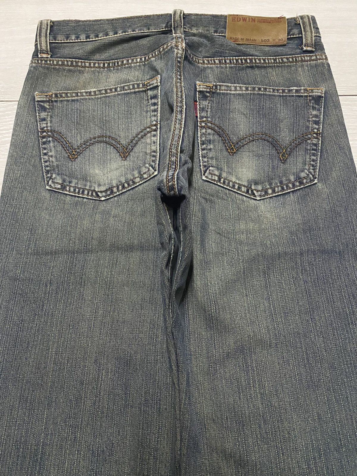 Edwin Vintage Japanese Brand Edwin 503 Faded Distressed Jeans Size US 31 - 4 Thumbnail