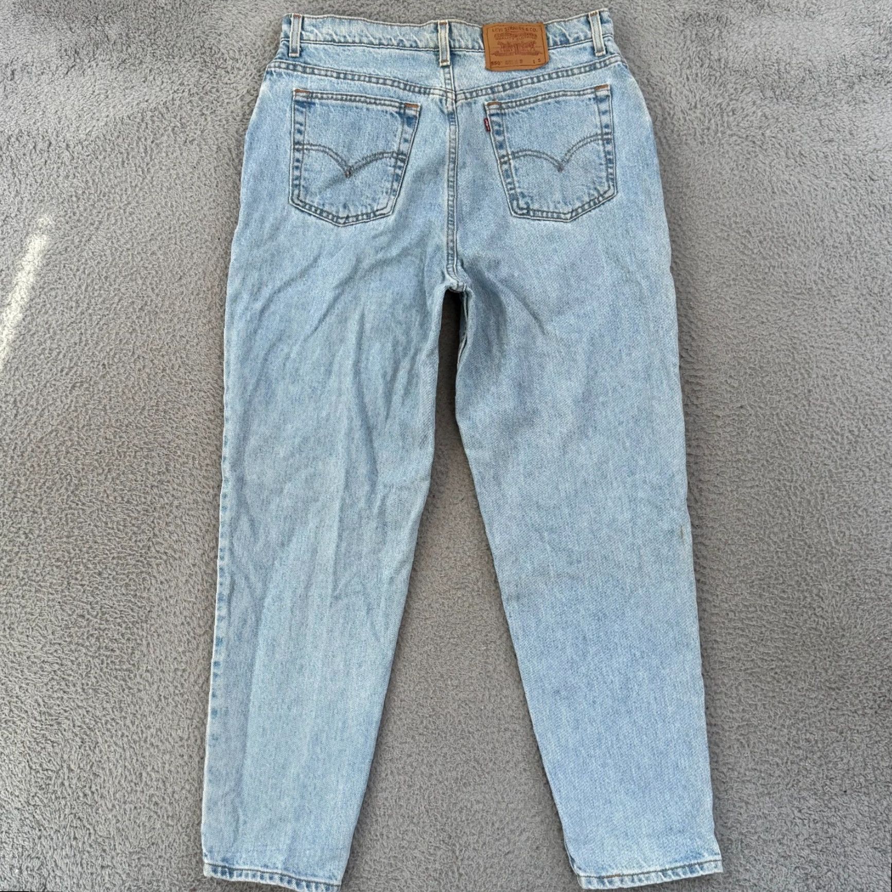 Levi's VINTAGE Levi's 550 Jeans Womens 16 Blue Tapered Leg 90s Relaxed Fit 34x31 Denim Size 38" / US 16 / IT 52 - 2 Thumbnail