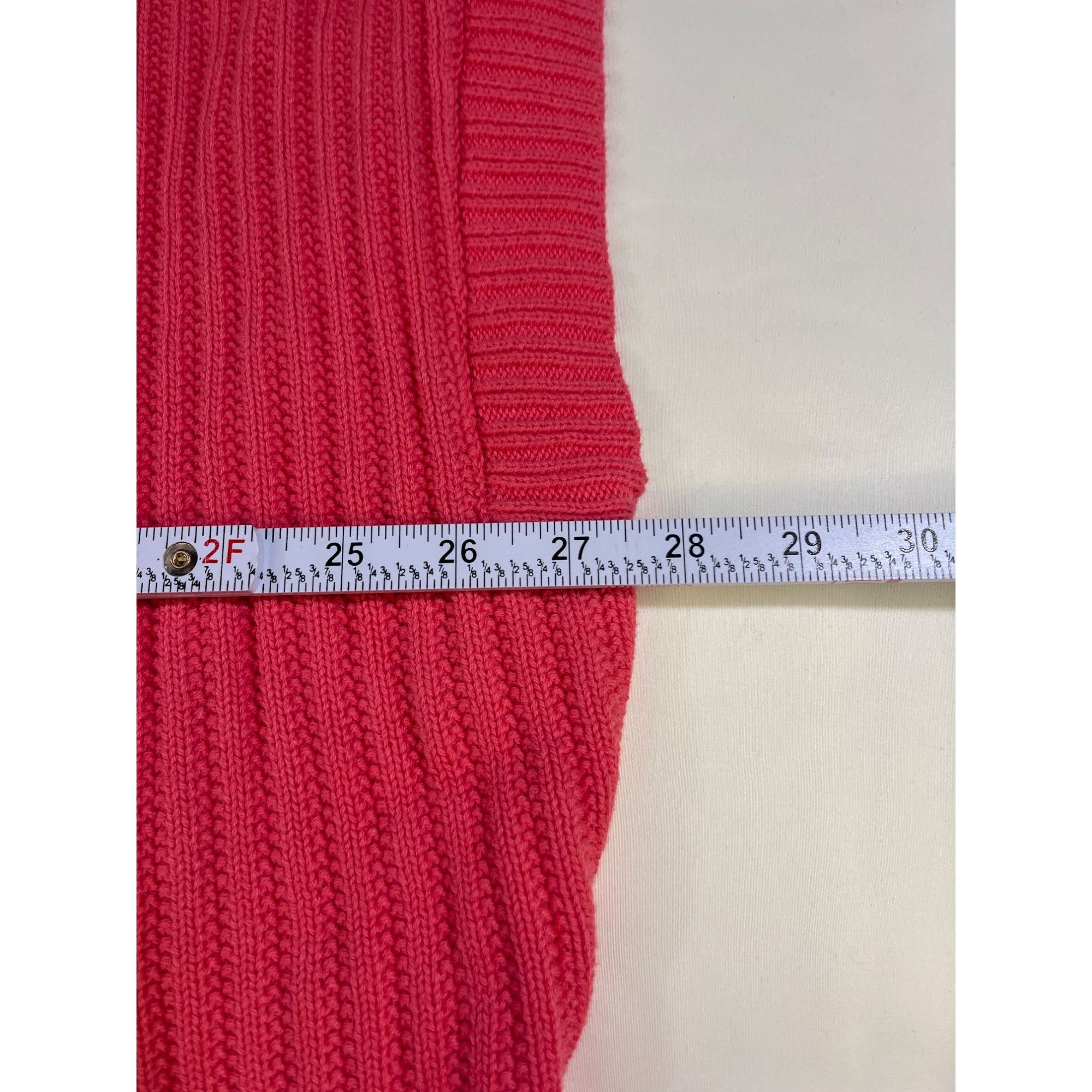 Isaac Mizrahi IssacMizrahiLive womens Coral Cropped Knit Cardigan Size L S Size L / US 10 / IT 46 - 6 Thumbnail