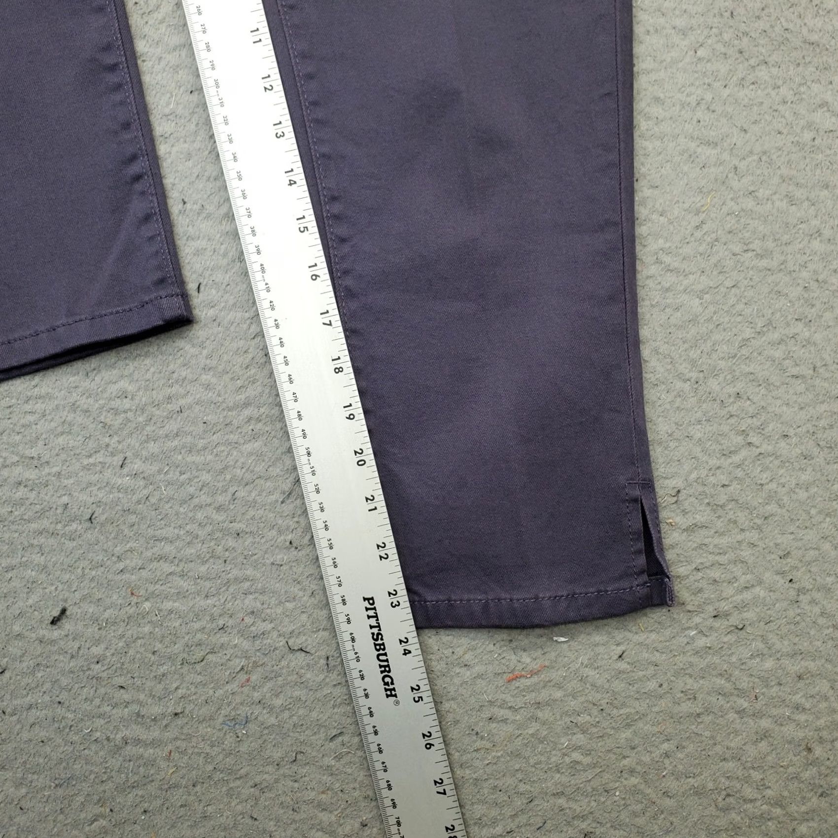 Vintage Simply Vera Vera Wang Capri Jeans Womens 6 Purple Mid Rise Ankle Slit Straight Jeans Size 28" / US 6 / IT 42 - 4 Thumbnail