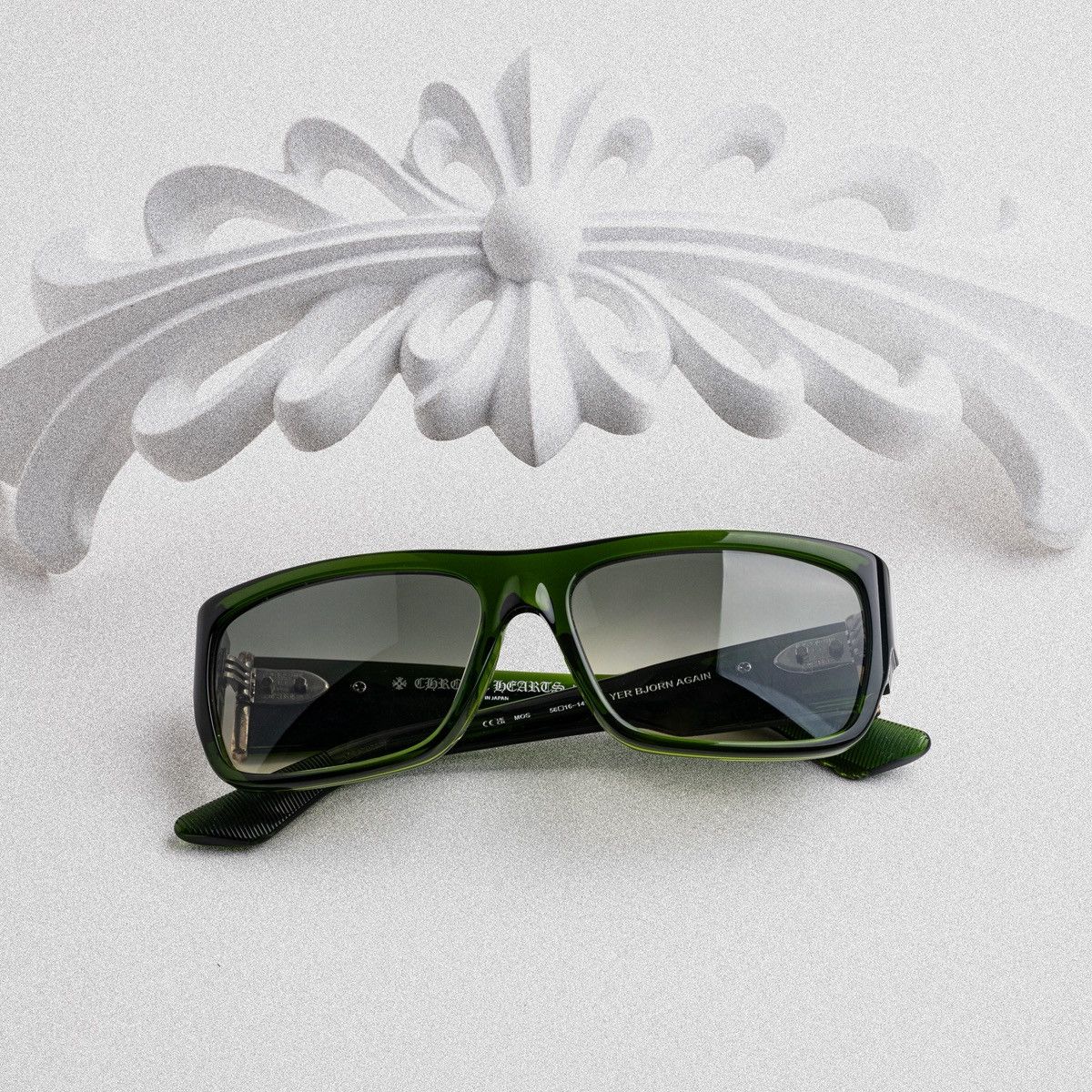 Chrome Hearts CHROME HEARTS YER BJORN AGAIN MOSS SUNGLASSES Size ONE SIZE - 6 Thumbnail
