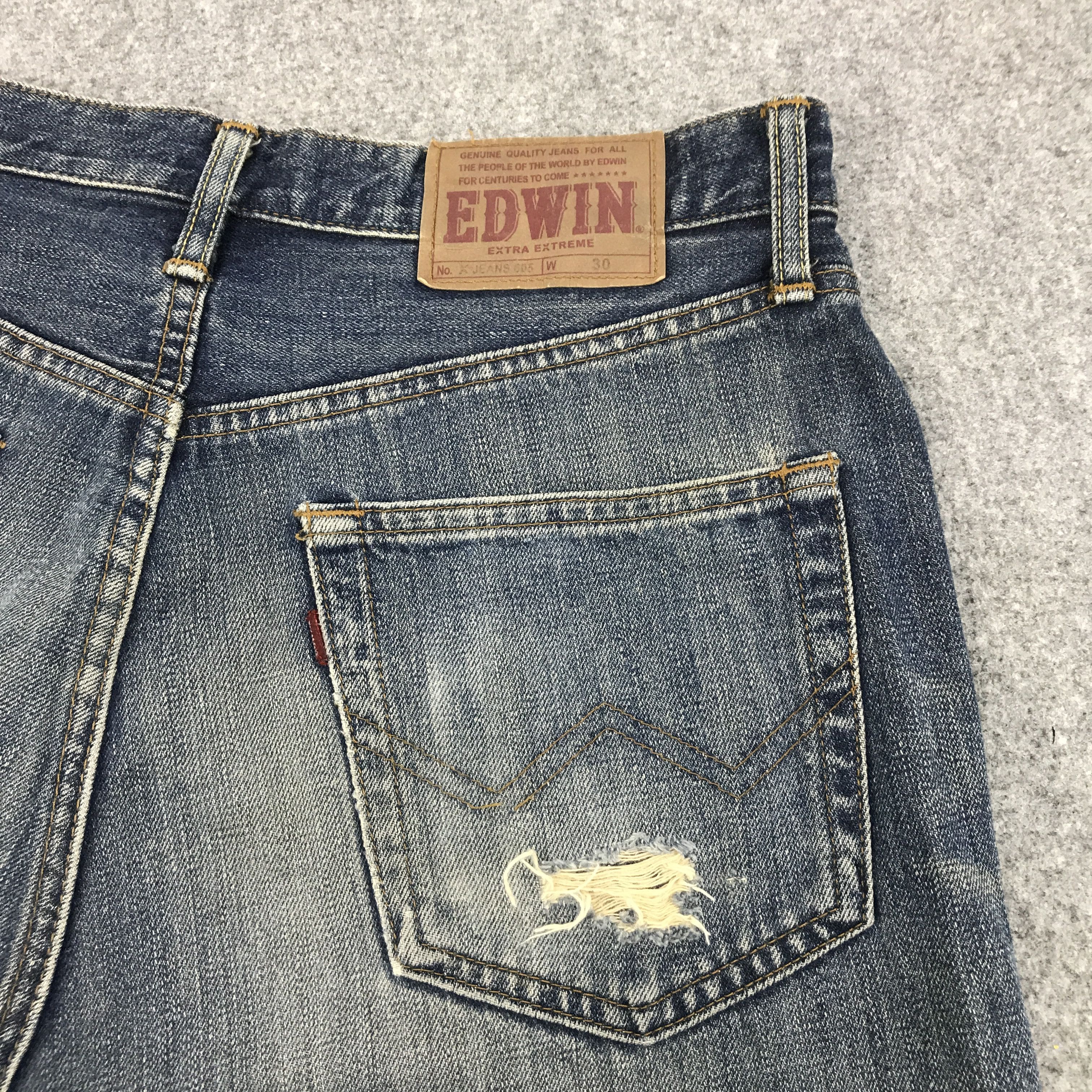Edwin × Japanese Brand Baggy edwin Japan distressed jean pants Size US 30 / EU 46 - 8 Thumbnail