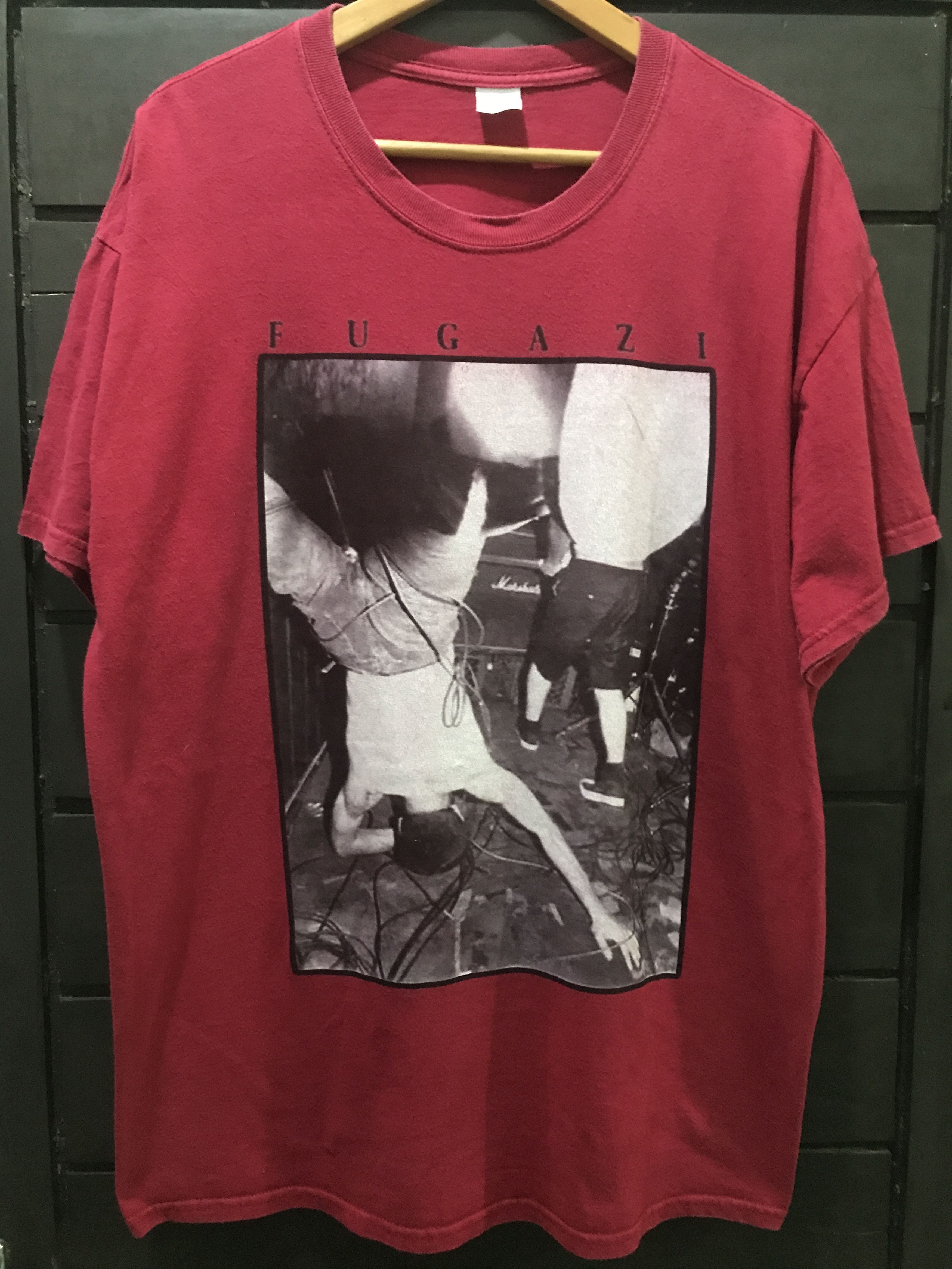 Image of Band Tees x Fugazi Vintage Bootleg Fugazi Repeater T-Shirt in Red, Men's (Size XL)