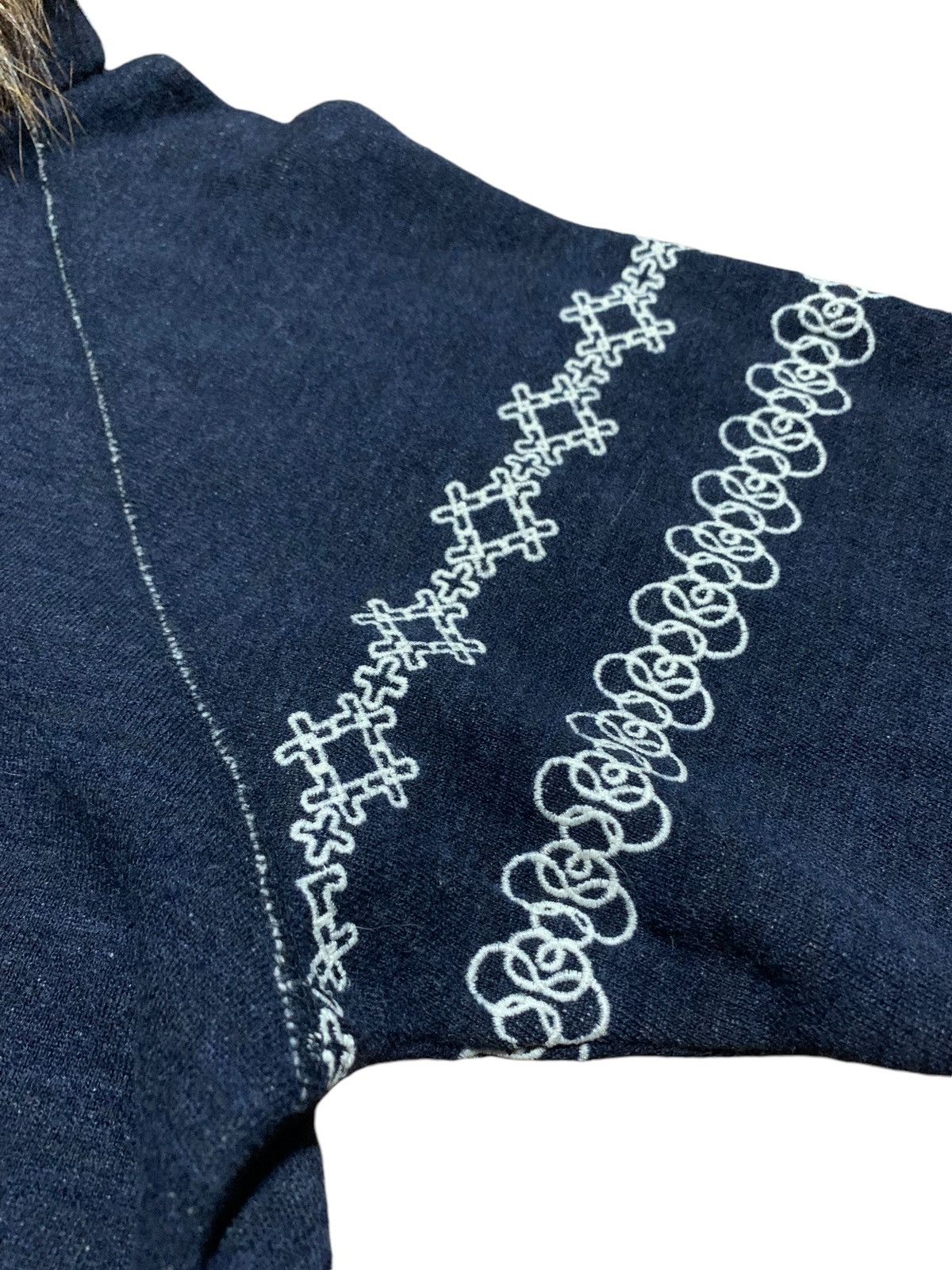 If Six Was Nine × Japanese Brand × Le Grande Bleu (L.G.B.) 2000s Ozone Rock embroidered fur hoodie Size US L / EU 52-54 / 3 - 4 Thumbnail