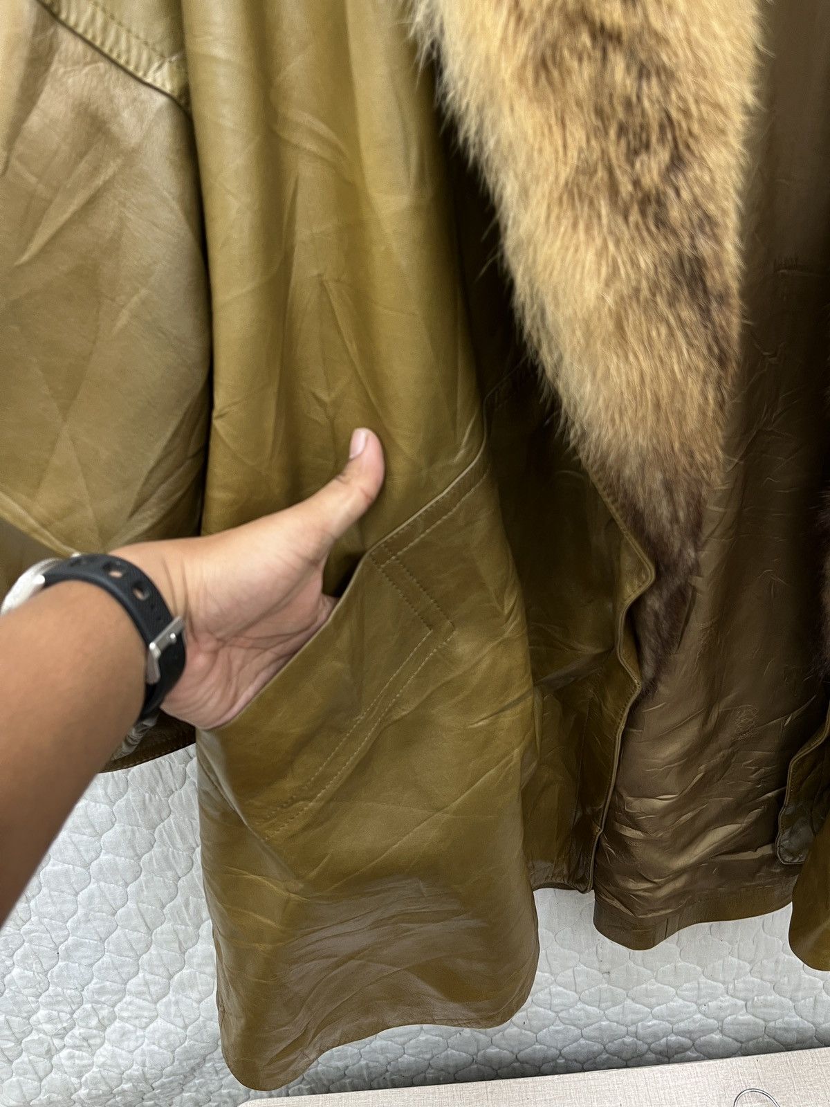 Loewe 🔥🔥🔥ARCHIVE LOEWE LEATHER COAT WITH FUR Size M / US 6-8 / IT 42-44 - 13 Thumbnail