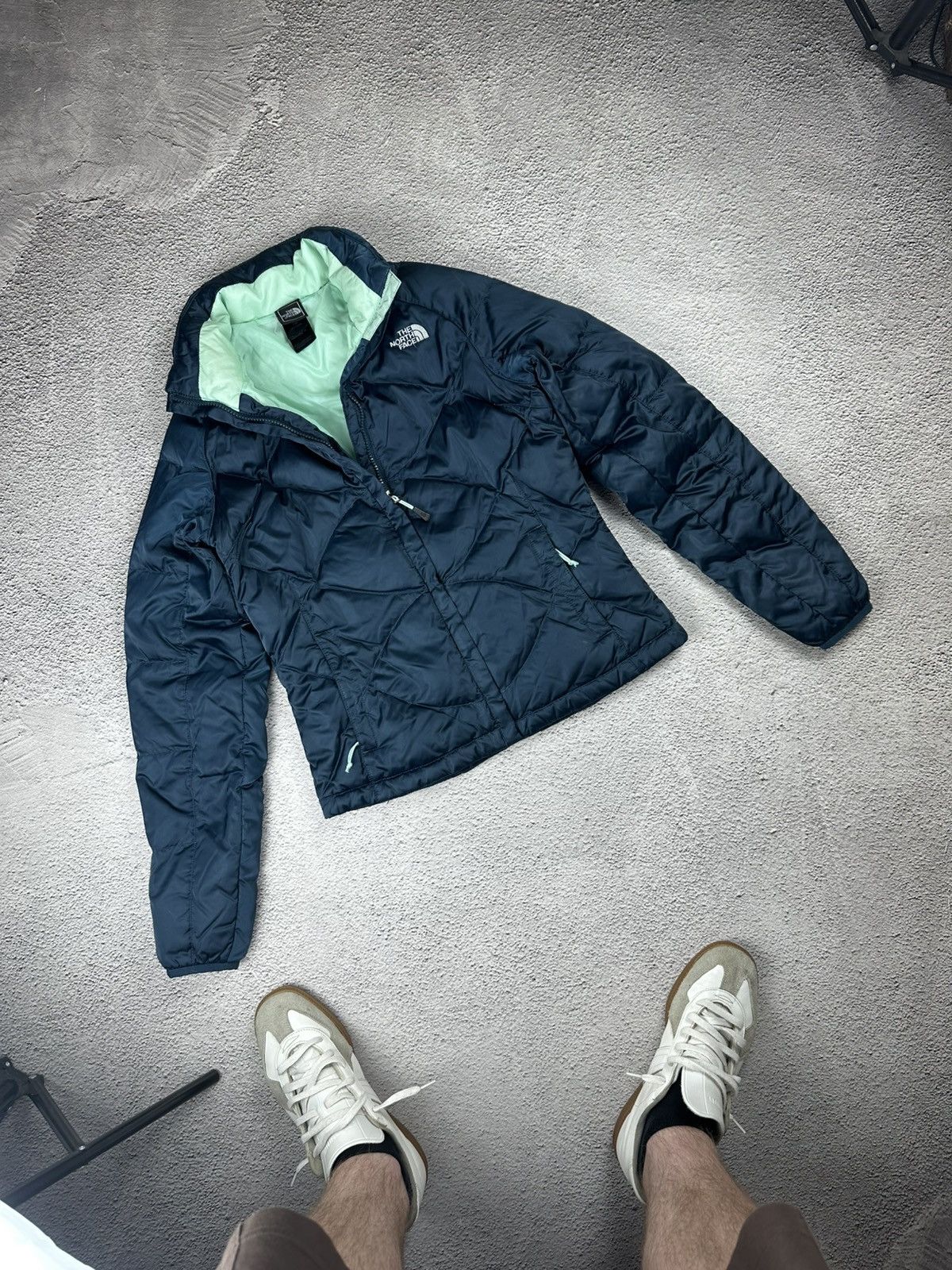 Vintage The North Face Down Puffer Jacket Y2K Logo 550