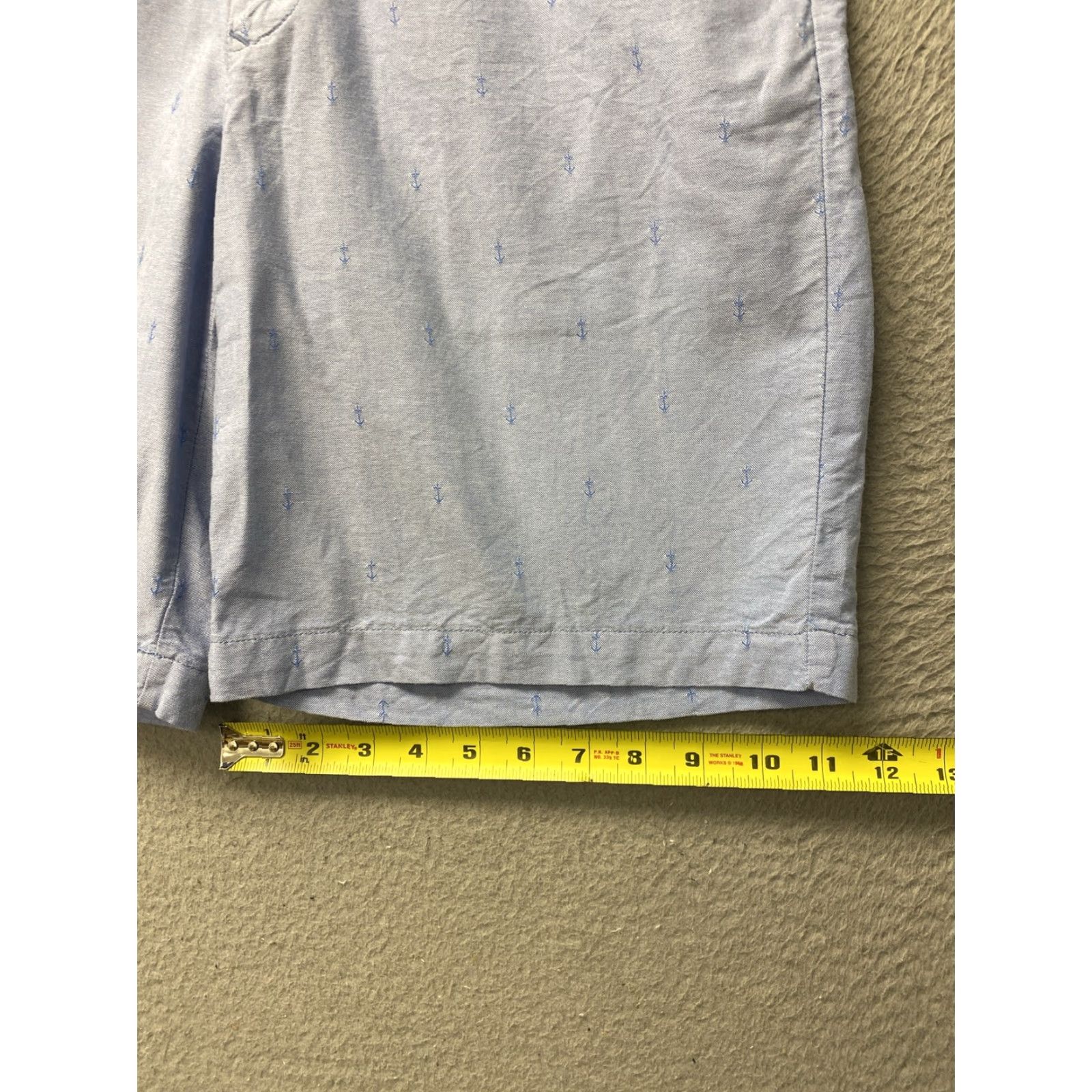 Izod IZOD Shorts Men’s Performance Flat Front Casual Cotton Blend Blue 32 Adult Regular Inseam 9.5" Logo Hula Print Men’s Size US 32 / EU 48 - 7 Thumbnail