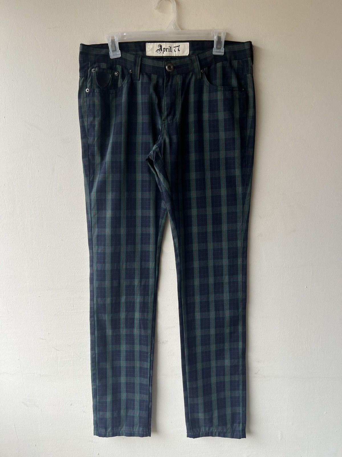 April 77 Vintage 2000s April 77 Joey Hi-Standard 1955 Check Pant Size US 31 - 9 Thumbnail