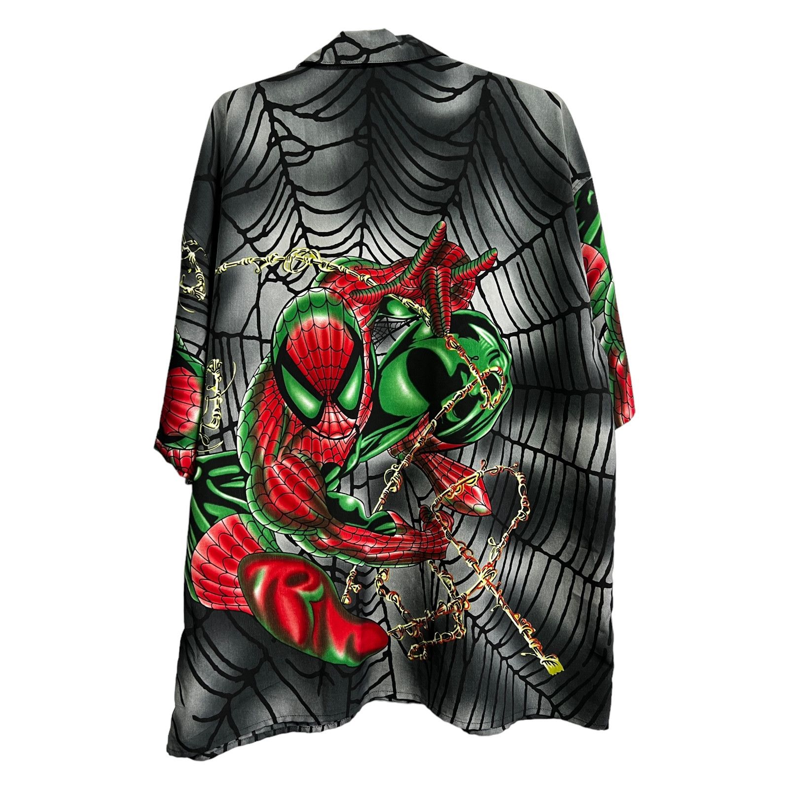Changes × Marvel Comics × Vintage Y2K Vintage Spiderman Button Up Shirt All Over Marvel Size US L / EU 52-54 / 3 - 2 Thumbnail