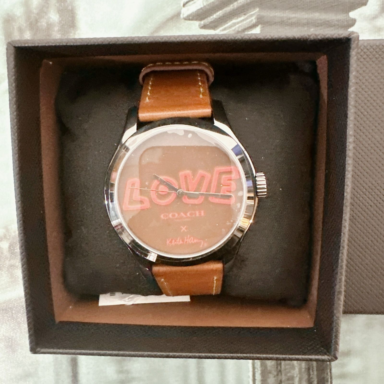 Coach Coach X Keith 14502805 Haring Love Saddle Brown Leather Size ONE SIZE - 2 Thumbnail