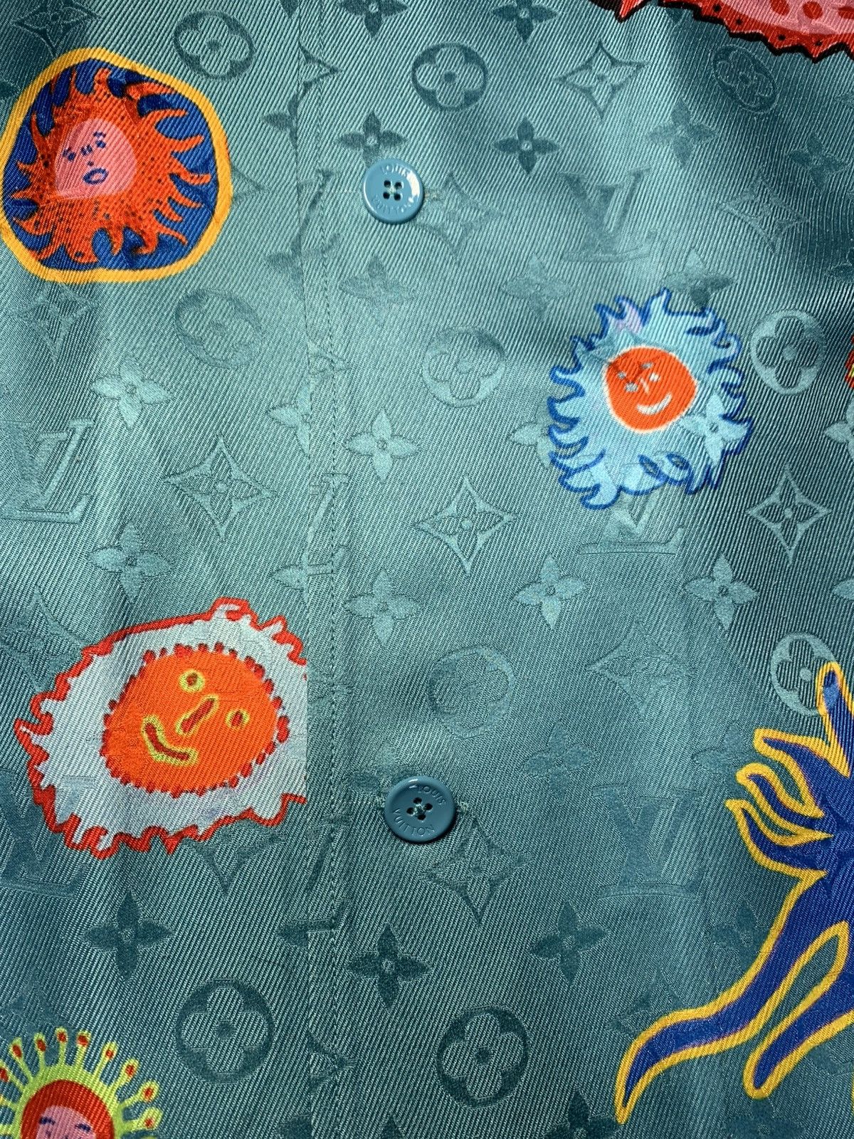 Louis Vuitton × Yayoi Kusama Louis Vuitton x Yayoi Kusama 2023 Blue Silk Set Size US M / EU 48-50 / 2 - 8 Thumbnail
