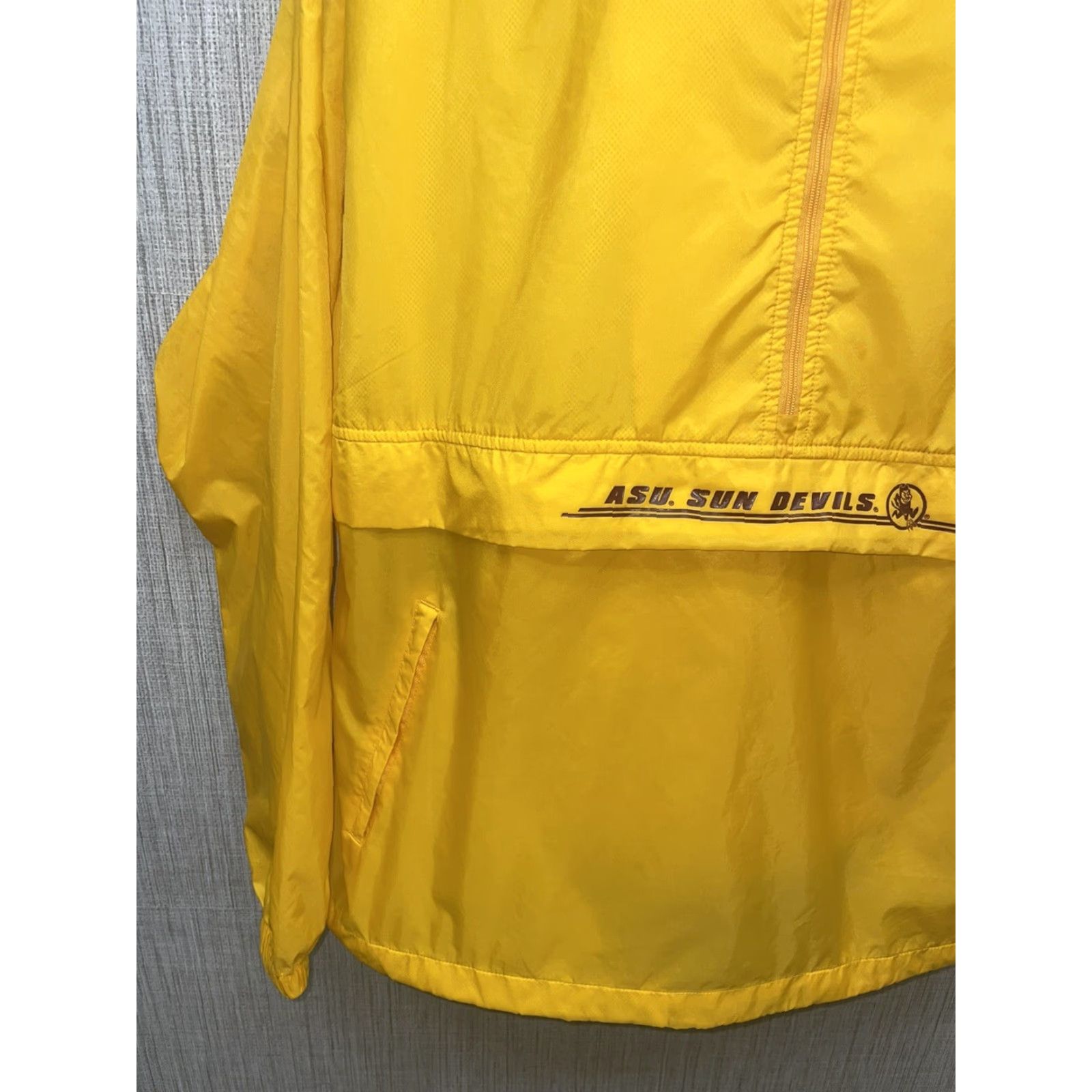 Champion Champion Jacket Mens XL Yellow ASU Sun Devils Vented Athletic Rain/Nylon Poly Champion Authentic Athletic Apparel Size US XL / EU 56 / 4 - 3 Thumbnail