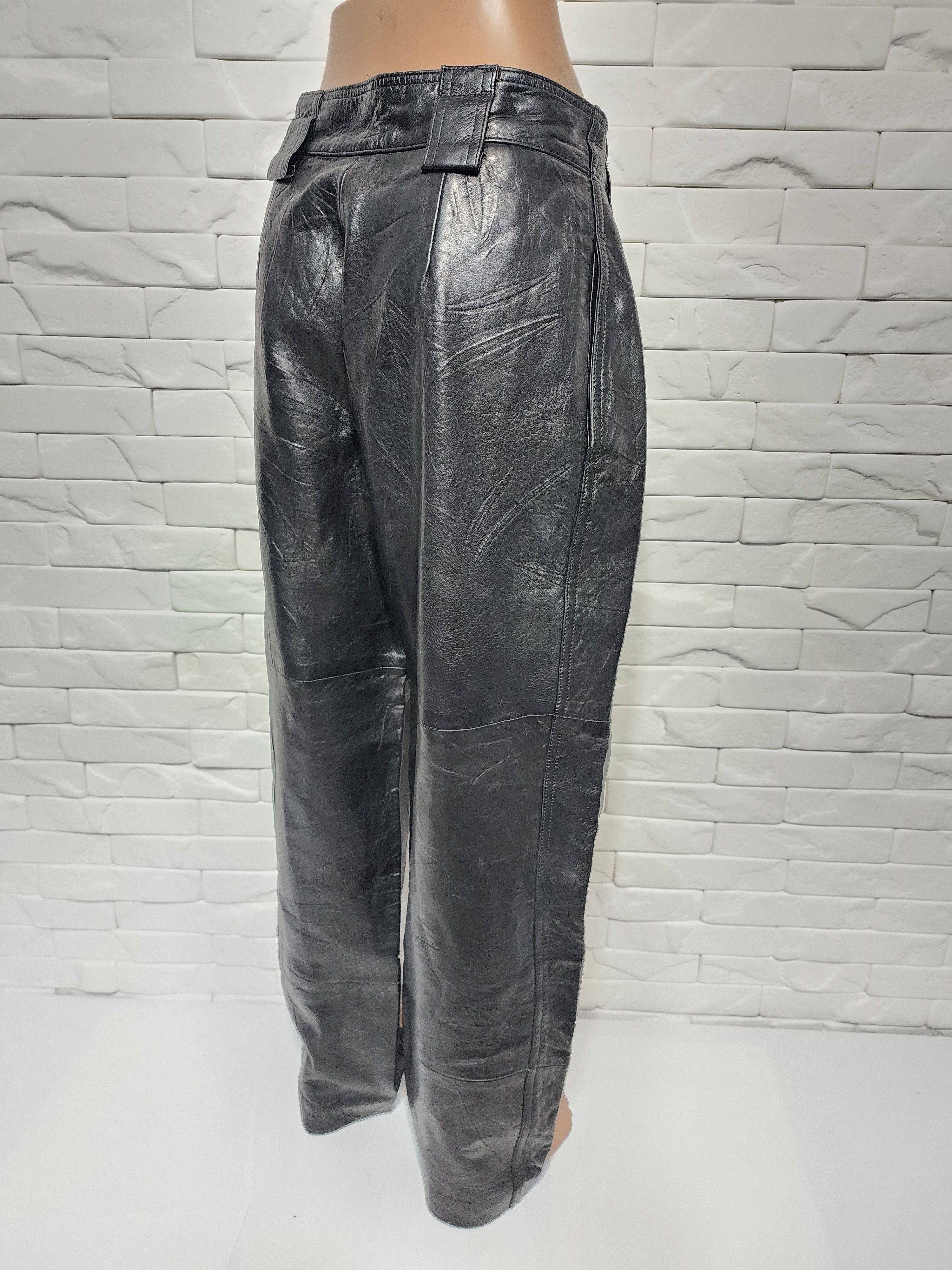 Genuine Leather Black leather men's pants. Size US 29 - 6 Thumbnail