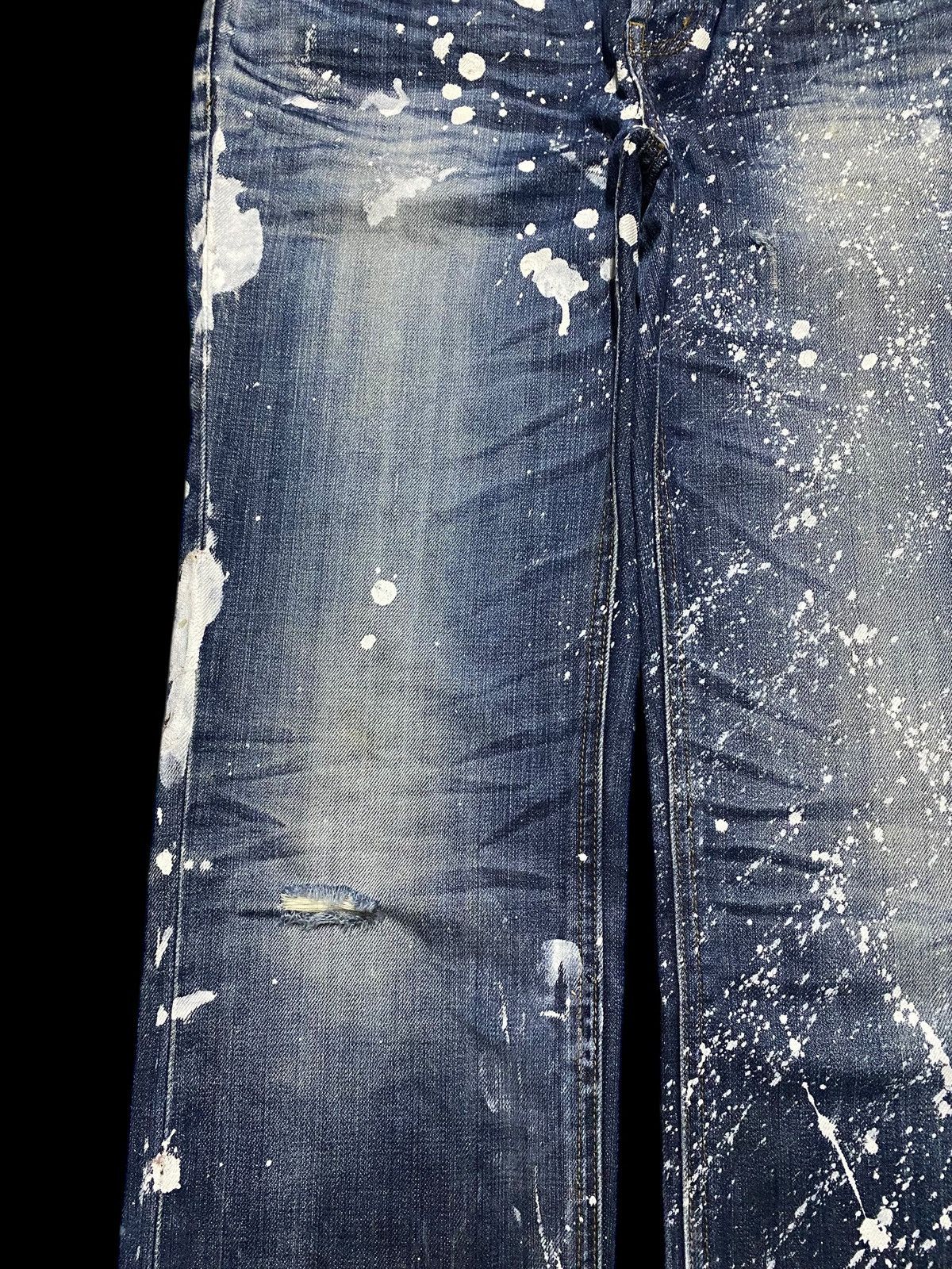 Nicole Club Vintage Japanese Brand Paint Splatter Distressed Loose Jeans Size US 30 / EU 46 - 6 Thumbnail