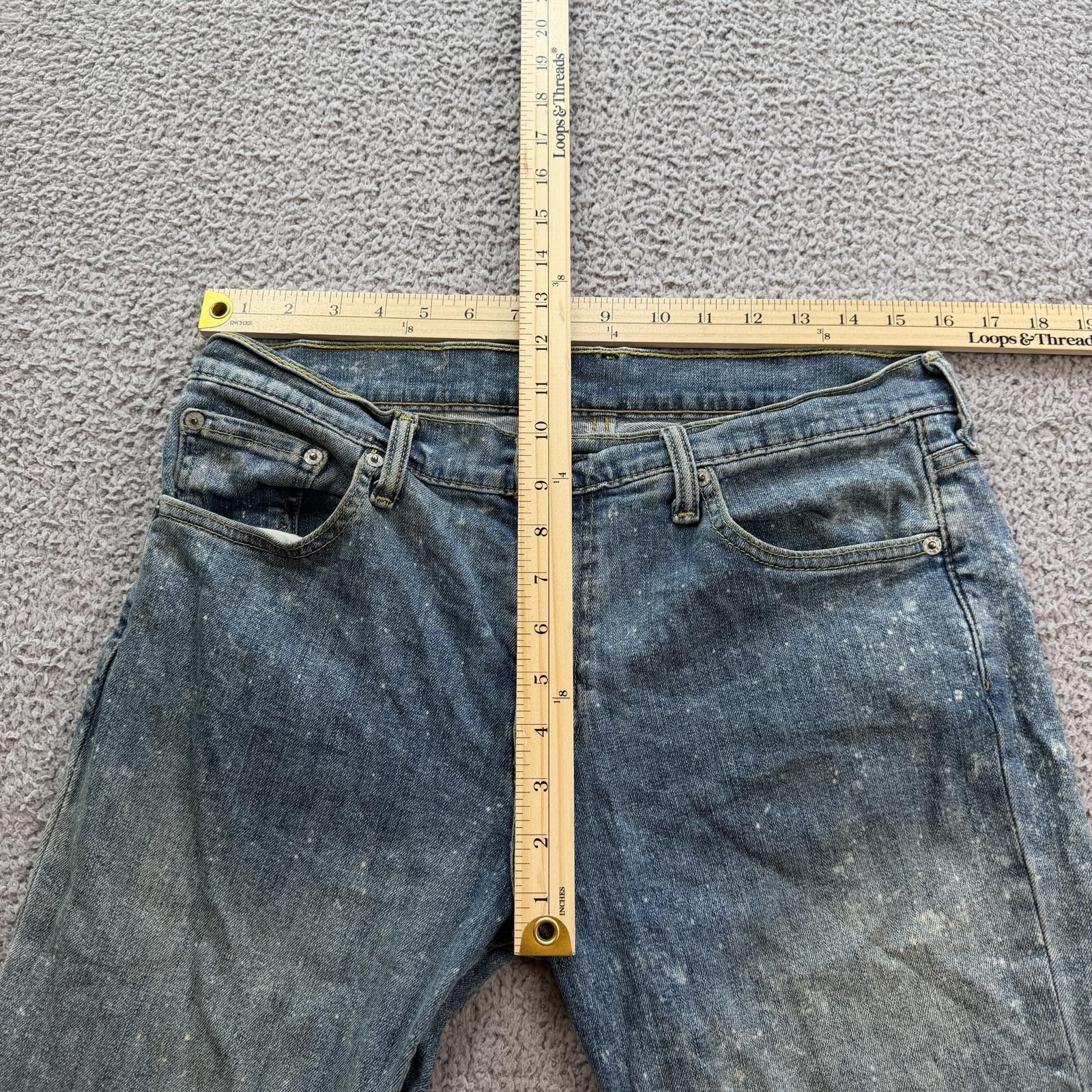 Levi's Levis 511 Mens 33x32 Blue Slim Fit Paint Splatter Jeans Size US 33 - 3 Thumbnail