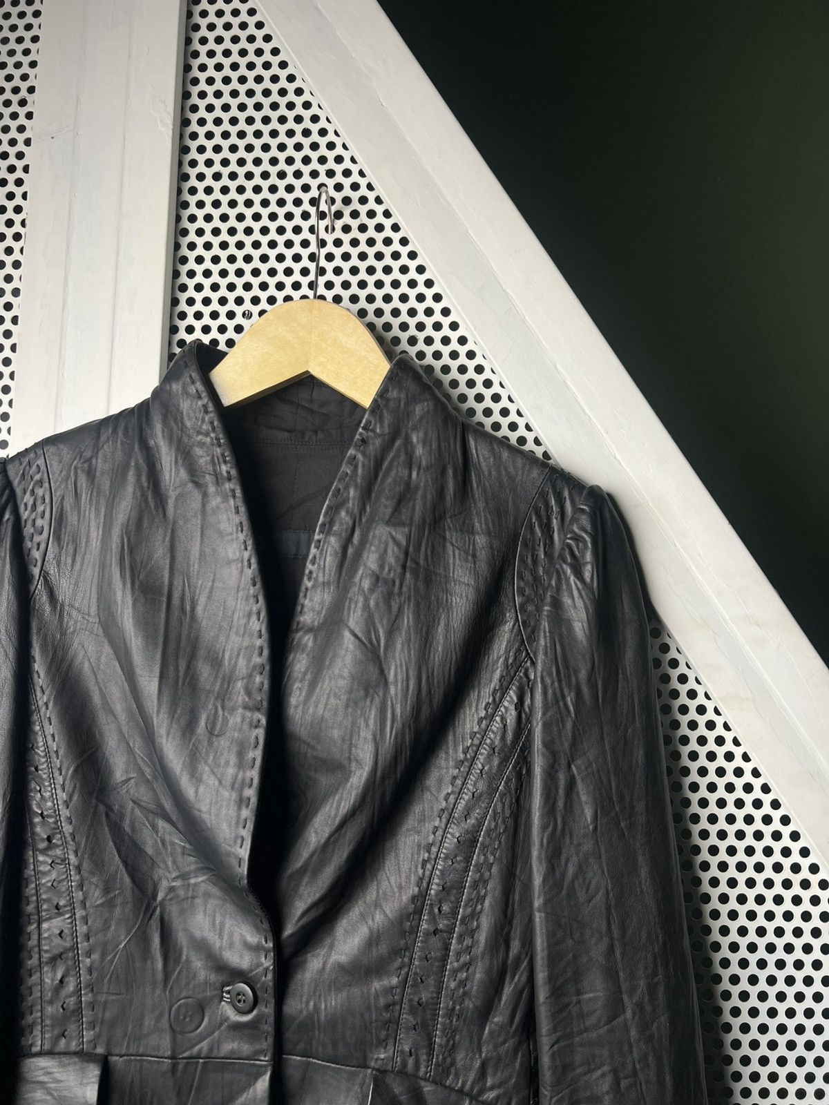 Just Cavalli Just Cavalli by Roberto Cavalli Stitched Leather Blazer Size M / US 6-8 / IT 42-44 - 3 Thumbnail