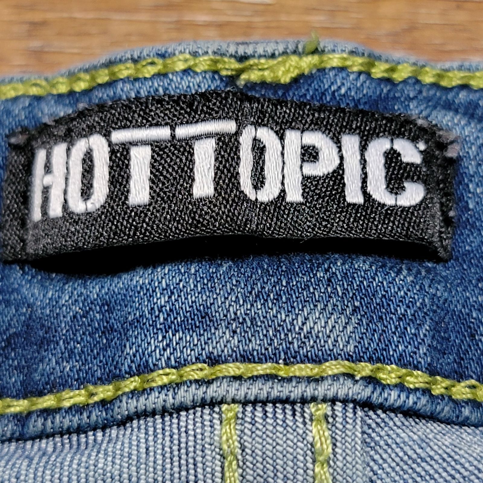 Hot Topic Destructed Zipper Flare Denim Pants - Size Junior 5 Size 27" / US 4 / IT 40 - 5 Thumbnail