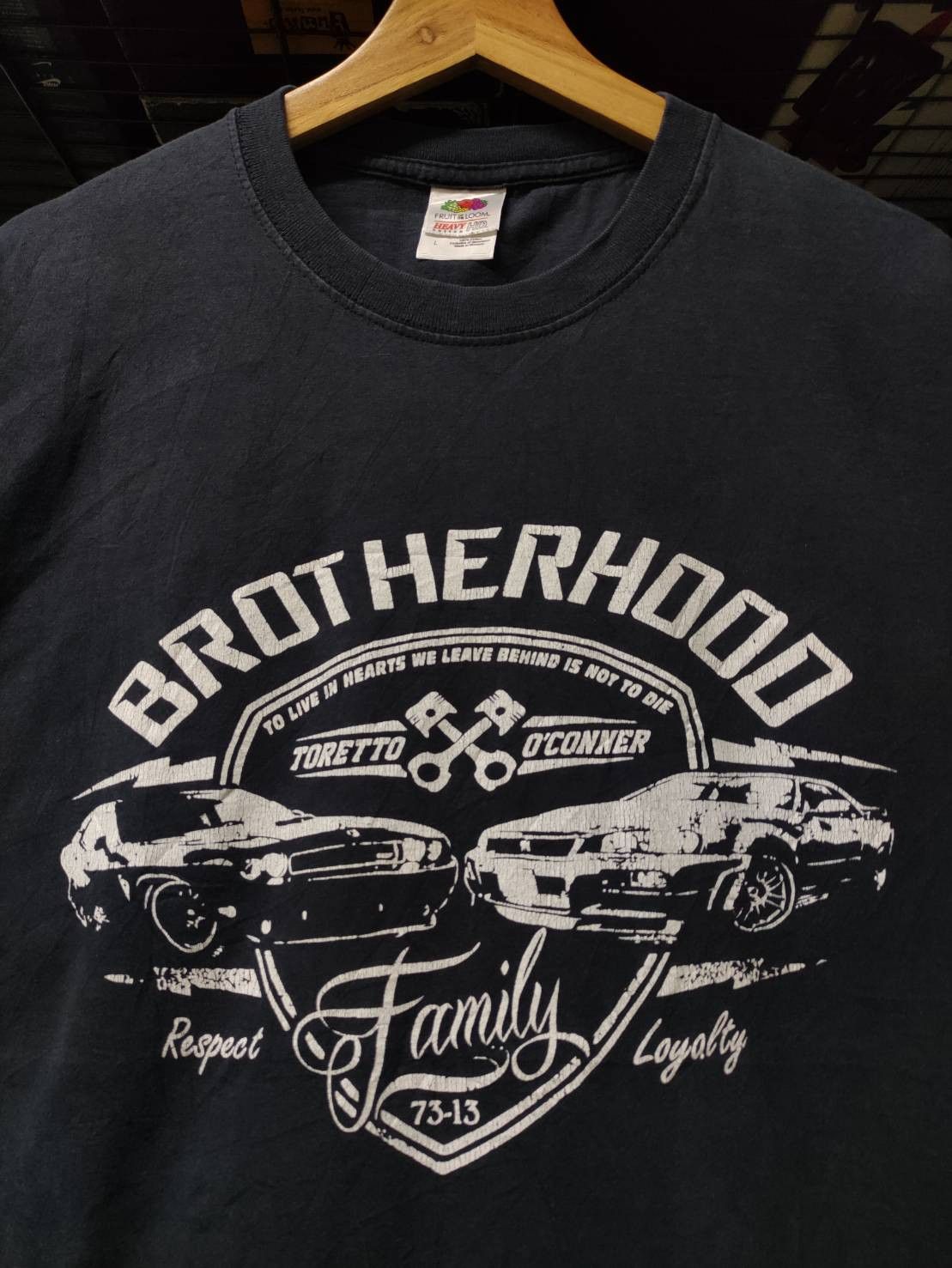 Universal Studios Vtg 00's Fast and Furious"Toretto X O'Conner" Family T-Shirt Size US L / EU 52-54 / 3 - 1 Thumbnail