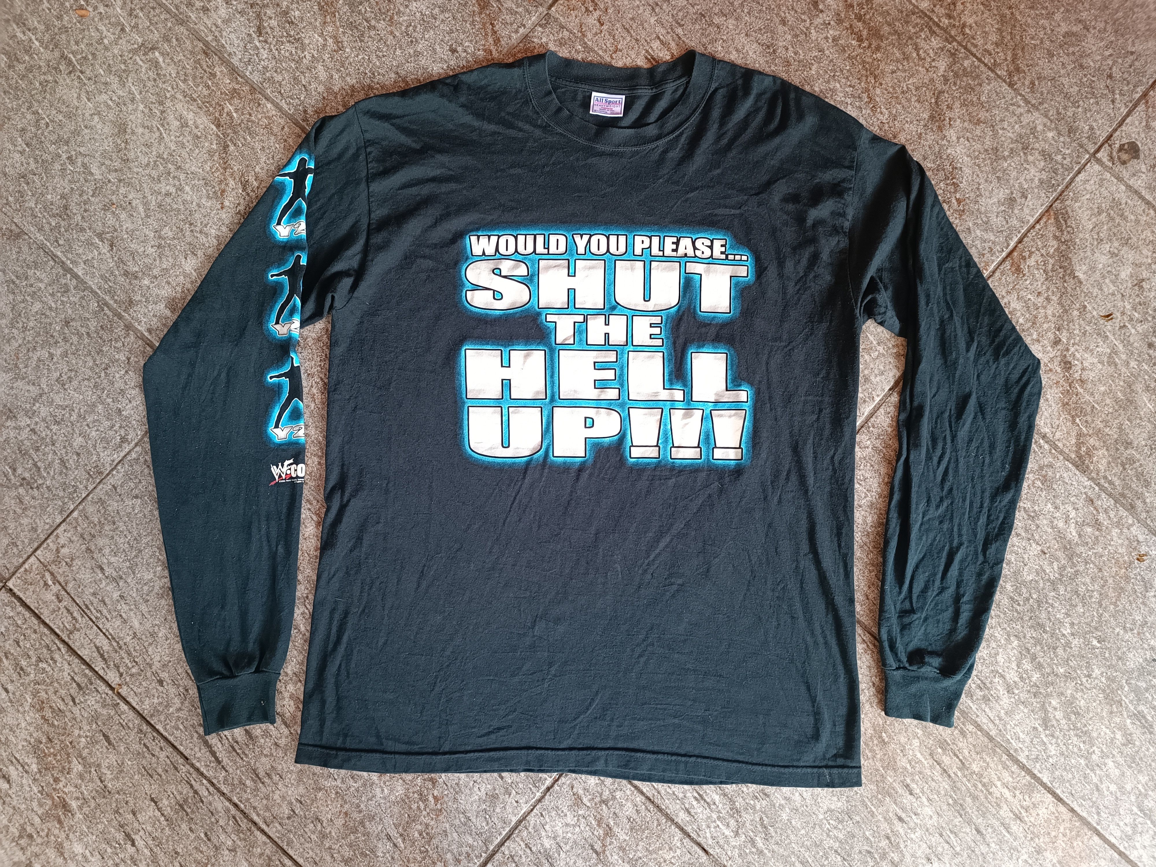 WWF vintage t shirt long sleeve y2j world wrestling federation Size US XL / EU 56 / 4 - 1 Thumbnail