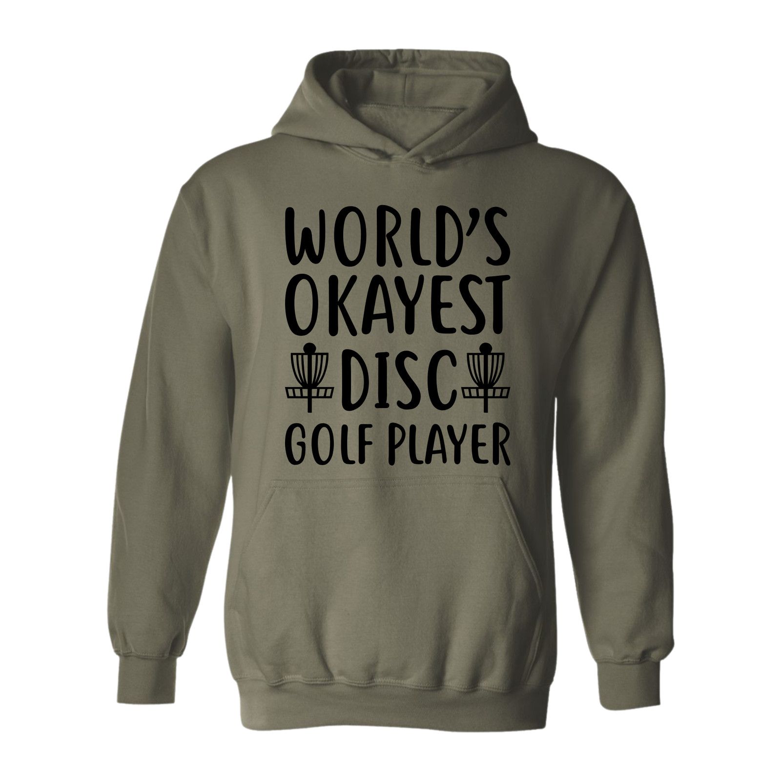 Gildan Disc Golf Hoodie Worlds Okayest Discgolfer Sweatshirt Size US XL / EU 56 / 4 - 6 Thumbnail