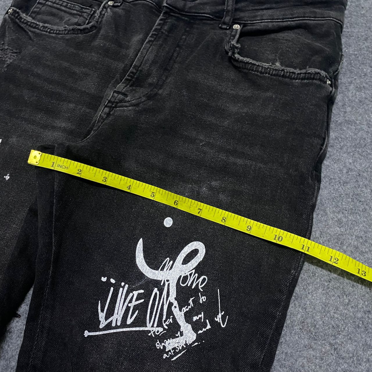 Bershka 💥Best Offer💥Bershka Skinny Punk Distressed Denim Size US 32 / EU 48 - 4 Thumbnail