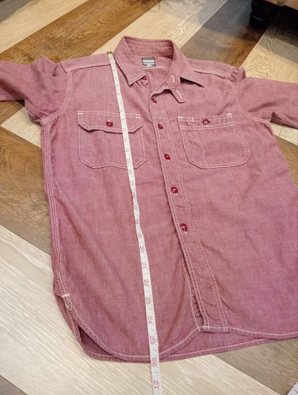 Momotaro Jeans MOMOTARO JEANS 5OZ SELVEDGE CHAMBRAY WORK SHIRT Size US S / EU 44-46 / 1 - 12 Thumbnail