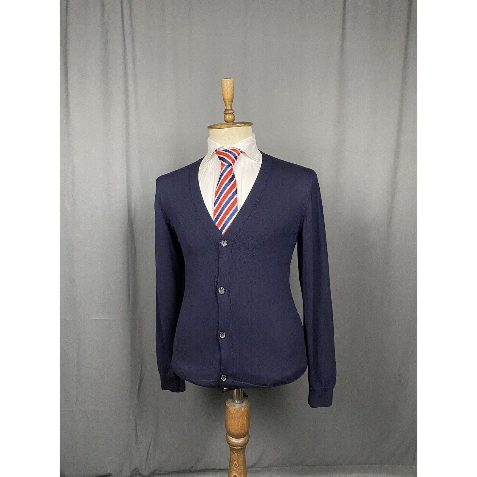 Louis Vuitton Louis Vuitton Men's Blue Wool Cardigan Sweater Size M Size US M / EU 48-50 / 2 - 4 Thumbnail
