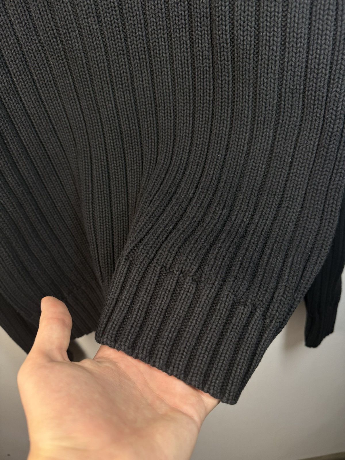 Yves Saint Laurent Grey/Black YSL Sweater Turtleneck Heavy Knit Vintage Yves Size US L / EU 52-54 / 3 - 16 Thumbnail
