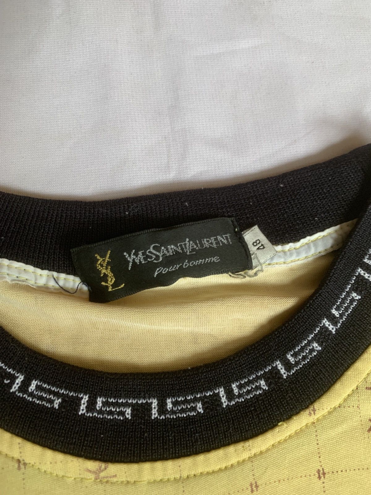 Yves Saint Laurent Vintage 90s AOP old money yves saint laurent tee Size US M / EU 48-50 / 2 - 7 Thumbnail