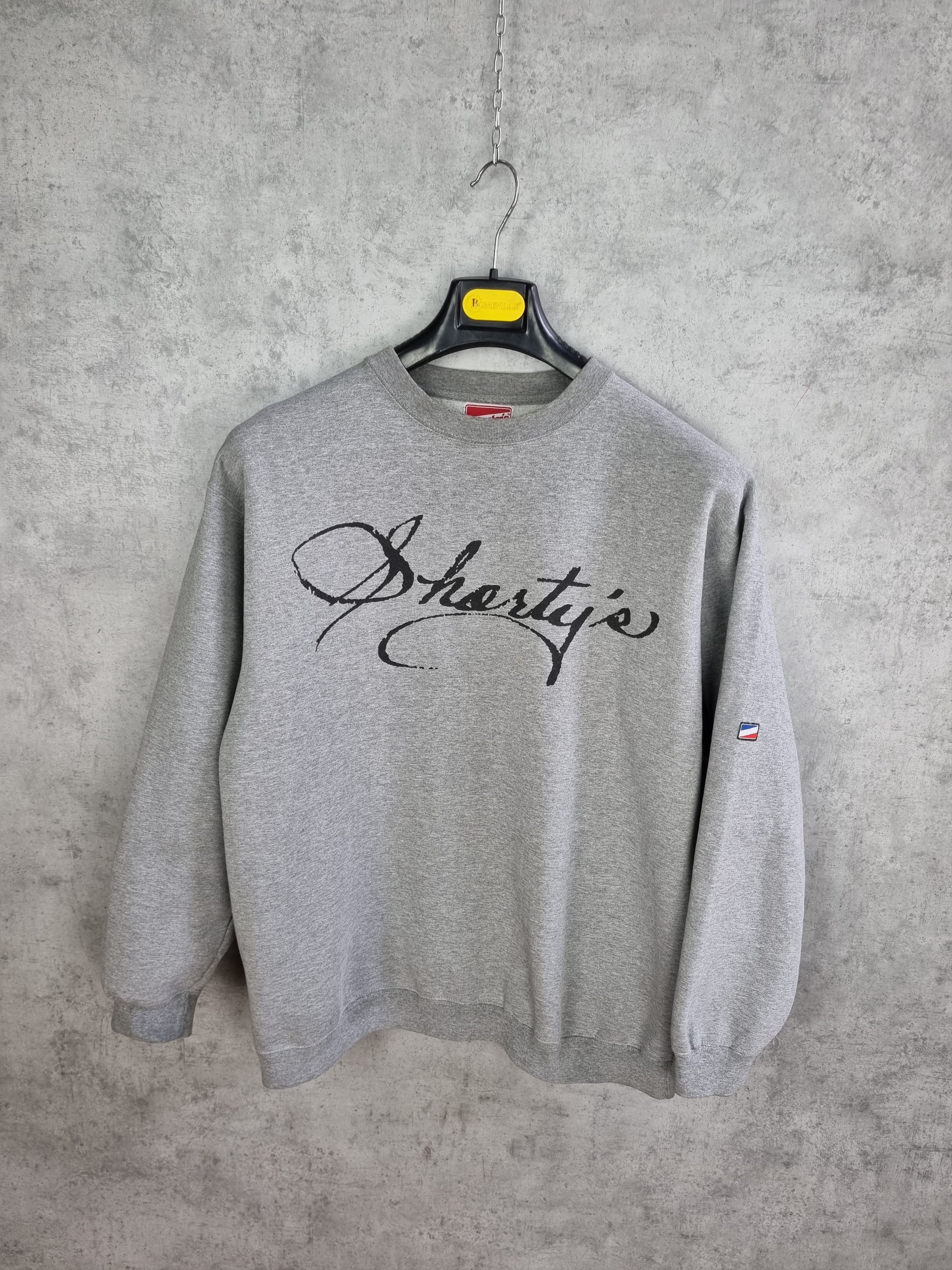 Shorty's Skateboards × Vintage Rare Shorty's Calligraphy Big Logo Rare Sweatshirt Size US L / EU 52-54 / 3 - 5 Thumbnail
