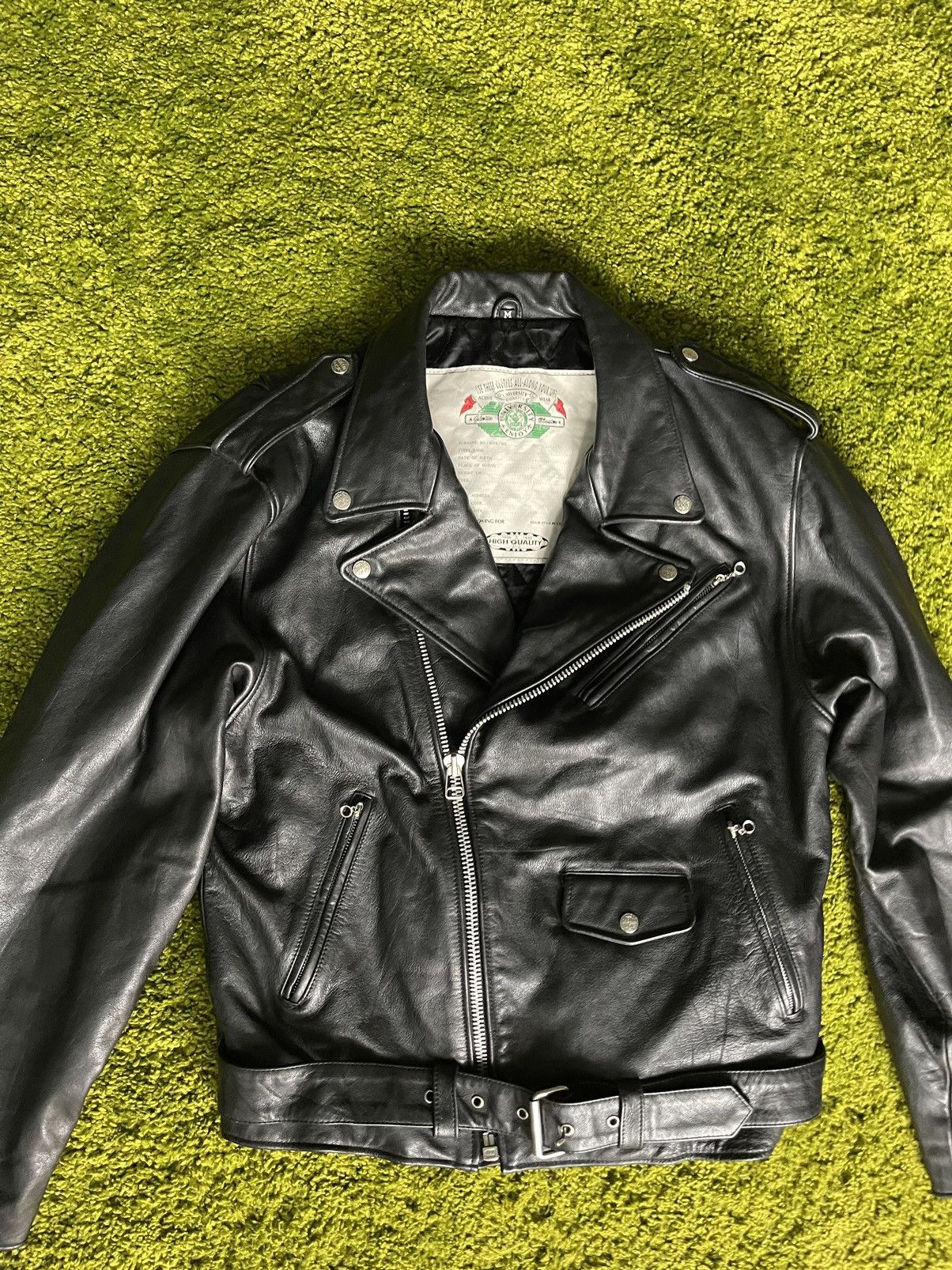 Vintage Ghetto Blaster 90s vintage leather biker jacket Size US M / EU 48-50 / 2 - 7 Thumbnail