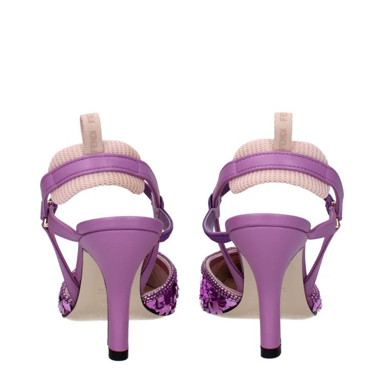 Fendi ob1o1e1124 Sequins Sandals in Violet Size US 6.5 / IT 36.5 - 5 Thumbnail