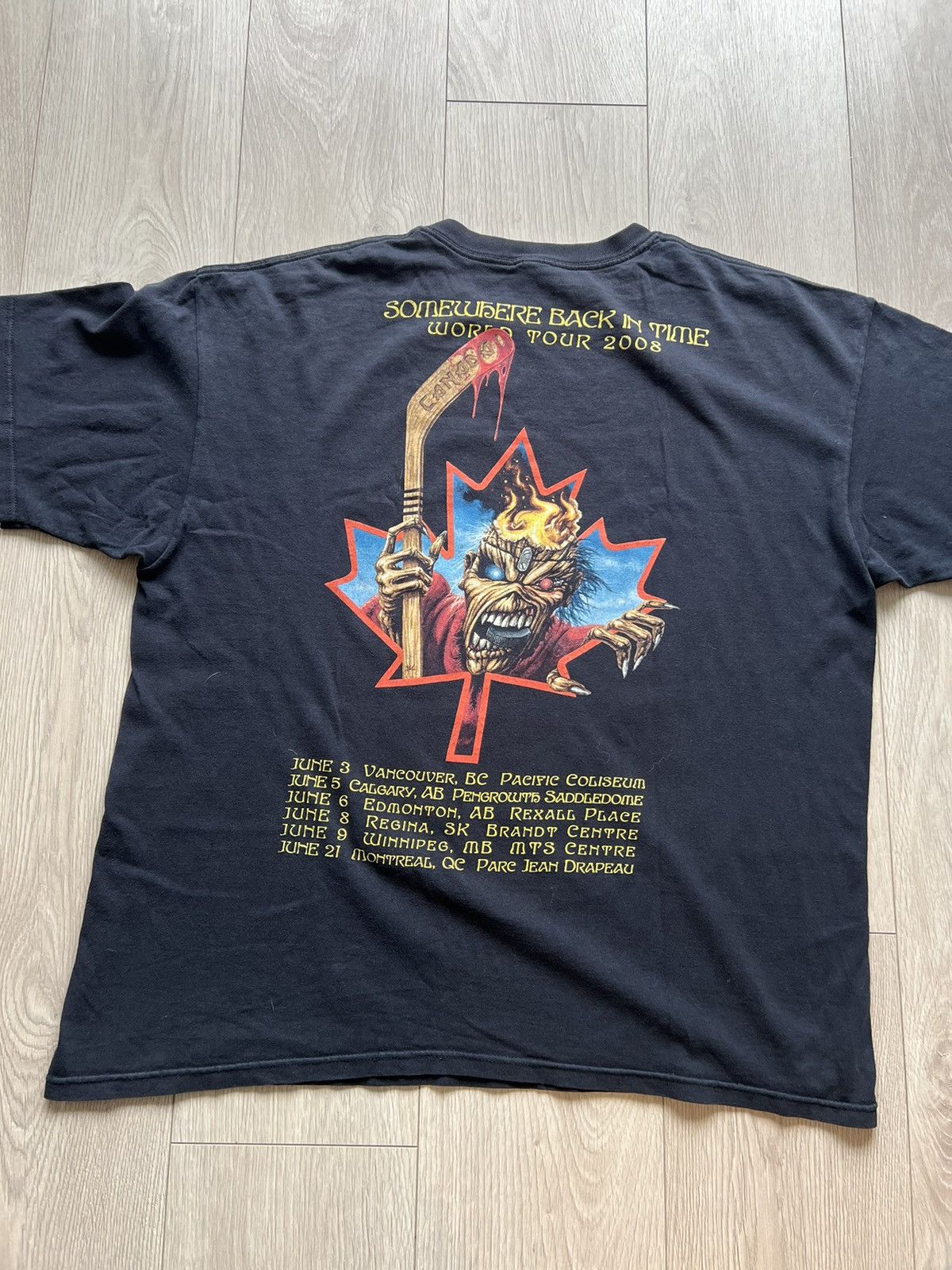 Iron Maiden × Vintage Vintage Banned Iron Maiden Team Canada Tour T Shirt 2008 Size US XXL / EU 58 / 5 - 6 Thumbnail