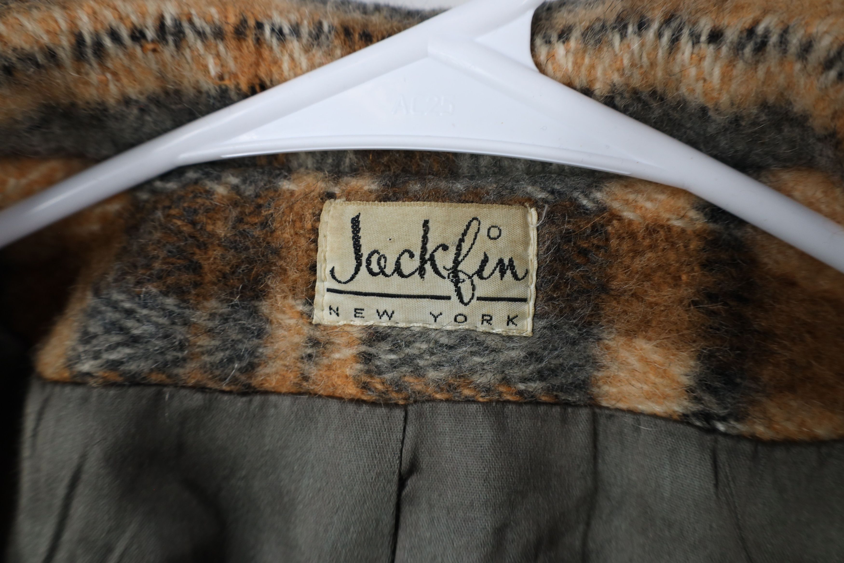 Vintage Vintage 60s Rockabilly Wool Collared Jacket Coat Plai USA Size M / US 6-8 / IT 42-44 - 10 Thumbnail