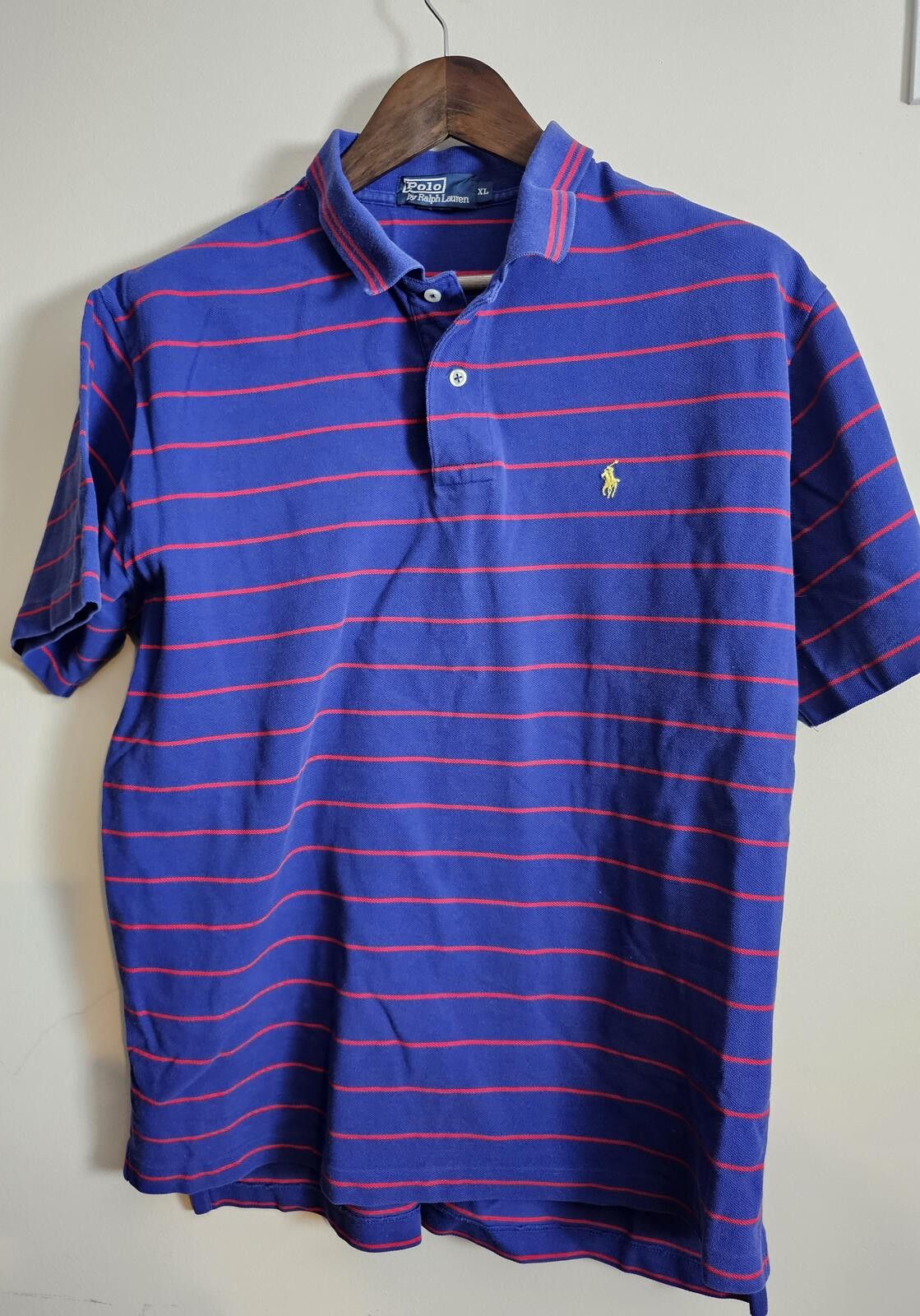 Polo Ralph Lauren Lacoste Polo Shirt Dark Blue Mens Size XL Stripes Cotton Size US XL / EU 56 / 4 - 1 Thumbnail