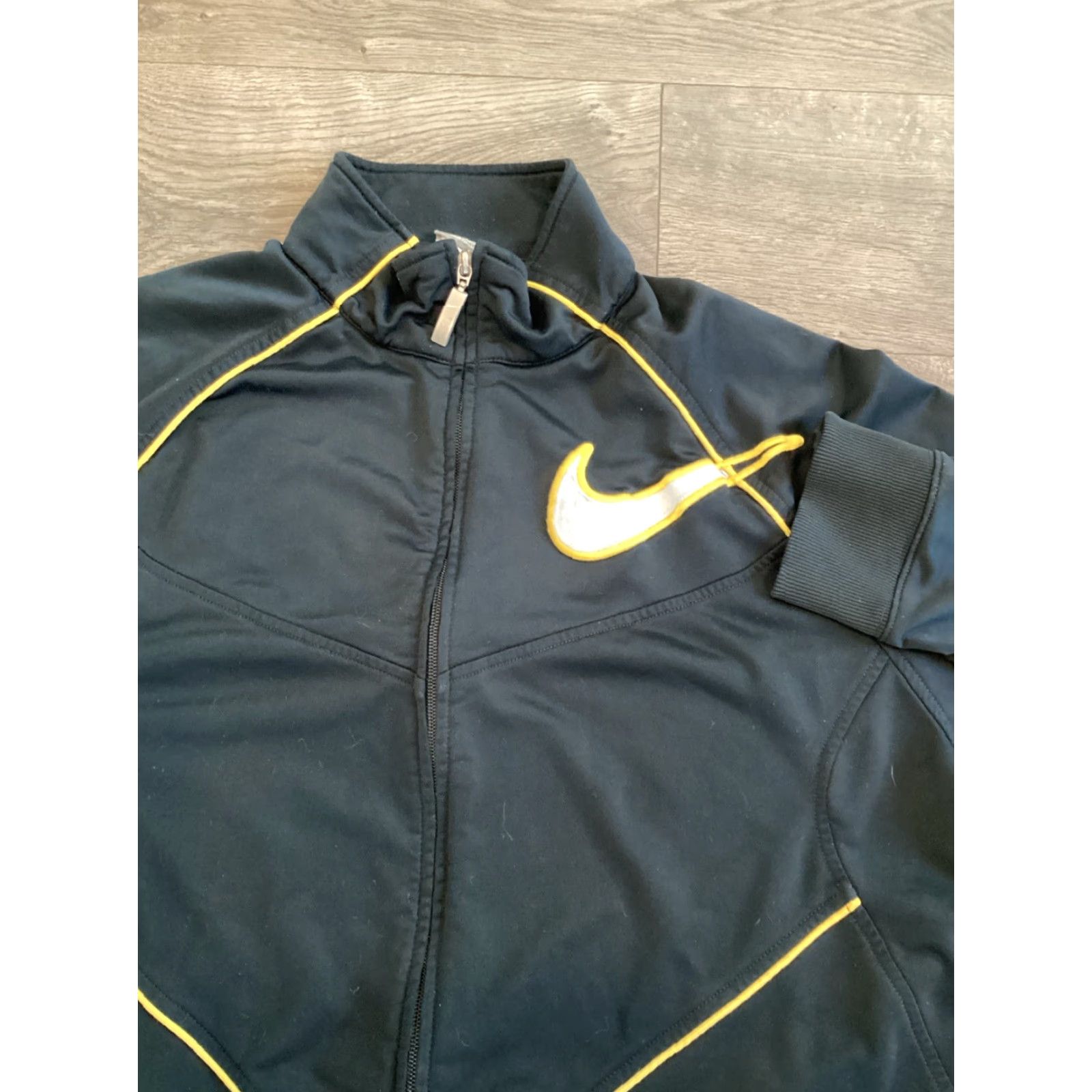 Nike Vintage Nike Size 3XL Mens Air Force 25 Black Yellow Track Jacket Full Zip Swoosh Size US XXL / EU 58 / 5 - 2 Thumbnail