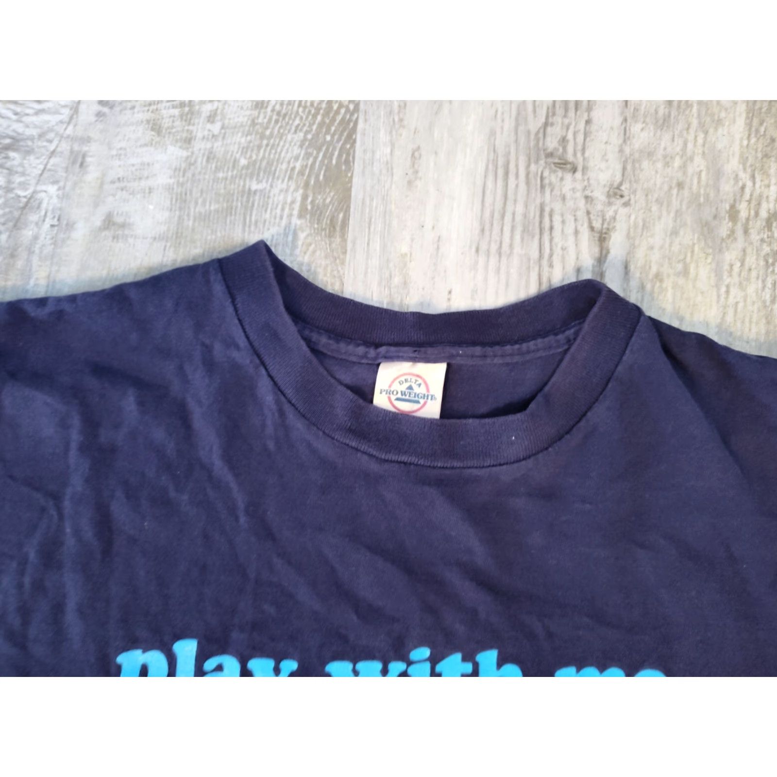 Delta VINTAGE Delta Nintendo NES Play With Me T-Shirt Mens XL Blue 90s Video Game Gamer Graphic Size US XL / EU 56 / 4 - 7 Thumbnail