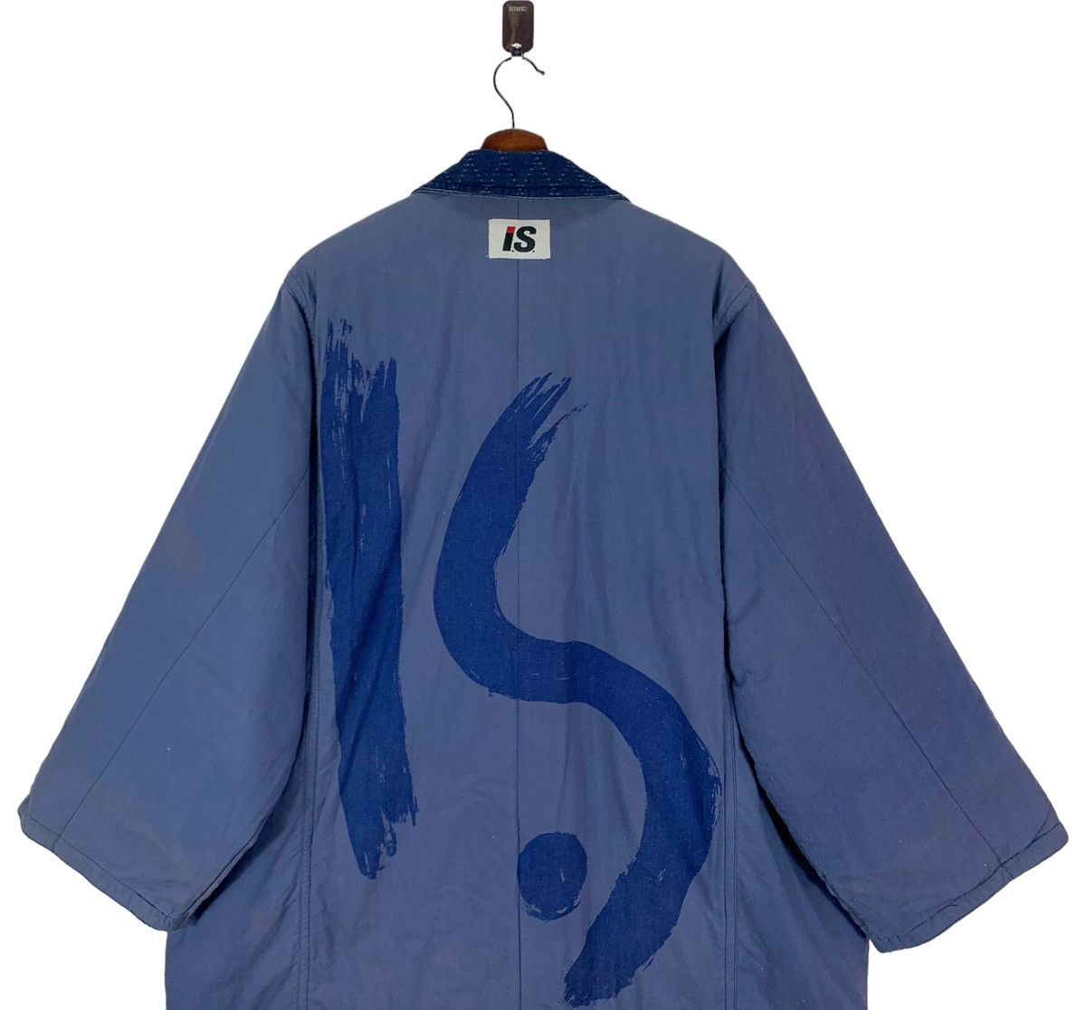 Issey Miyake VINTAGE 80s ISSEY MIYAKE IS LABEL INDIGO DENIM BORO JACKET Size US XL / EU 56 / 4 - 9 Thumbnail