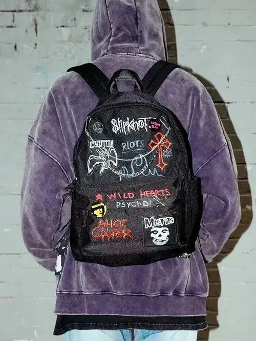 VIBE Rock punk rebellious campus backpack Size ONE SIZE - 1 Thumbnail