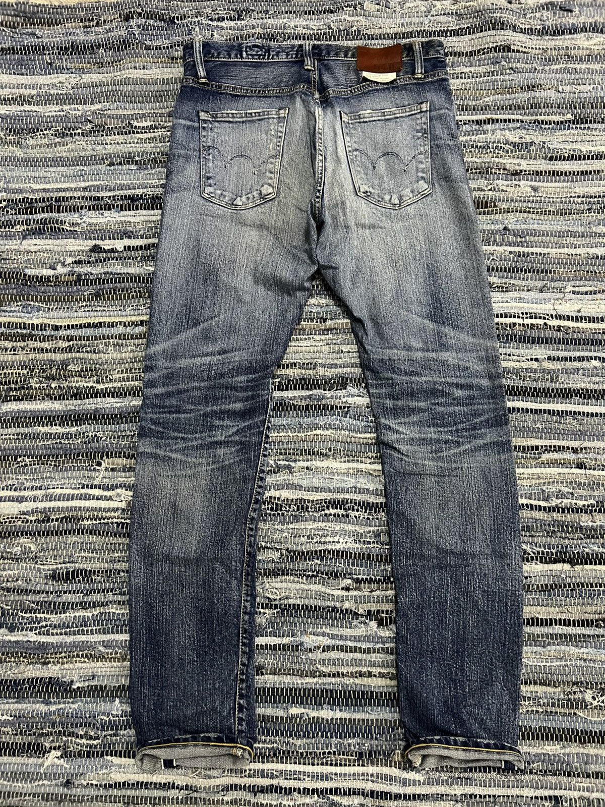 Edwin ED-80 Nihon Men Selvage 13.5oz Organic Mud Wash Dirty Denim Size US 32 / EU 48 - 1 Thumbnail