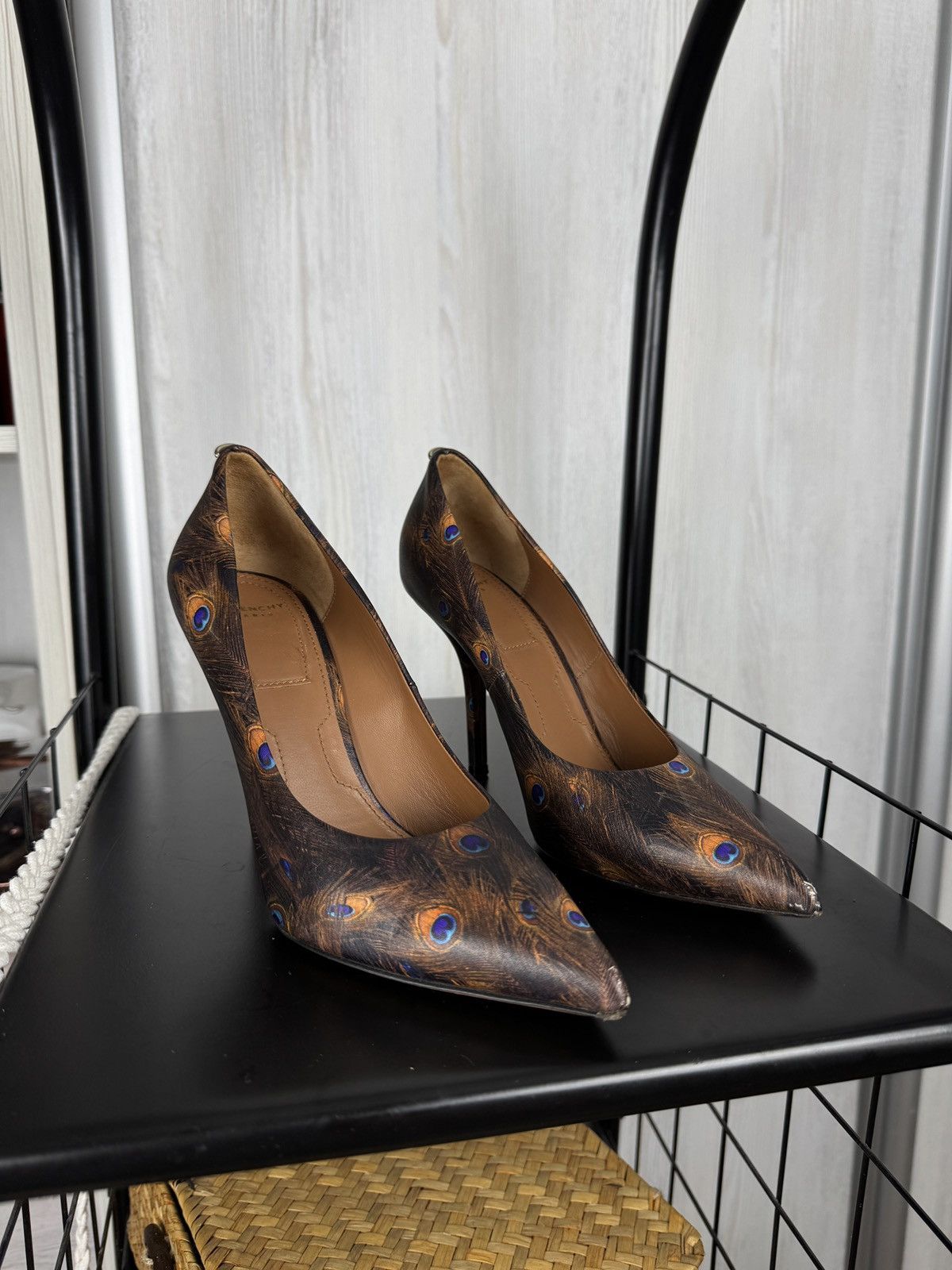 Givenchy Givenchy Paris peacock print leather stilettos heels Size US 6 / IT 36 - 1 Thumbnail
