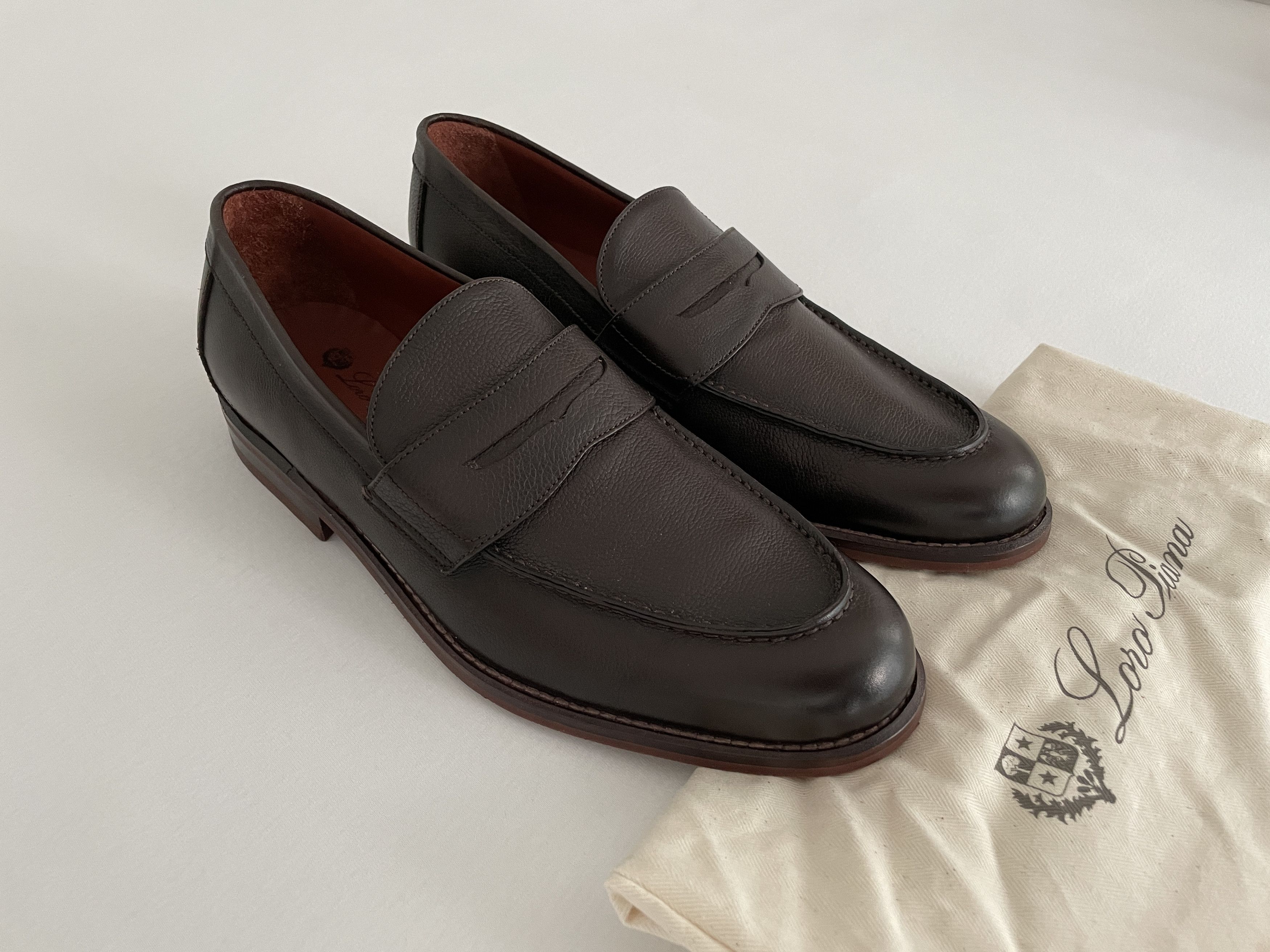Loro Piana City Walk English Grain Leather Loafers Size US 9 / EU 42 - 5 Thumbnail
