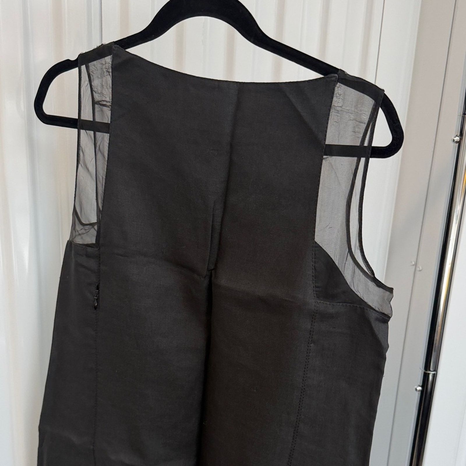 Gianfranco Ferre Gianfranco Ferre Black shift Dress with Sheer Accents 12 Size XL / US 12-14 / IT 48-50 - 7 Thumbnail