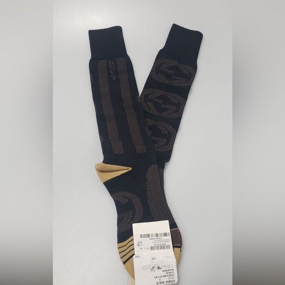 Gucci Gucci Interlocking G Logo Socks Black Men’s Small Size ONE SIZE - 1 Thumbnail